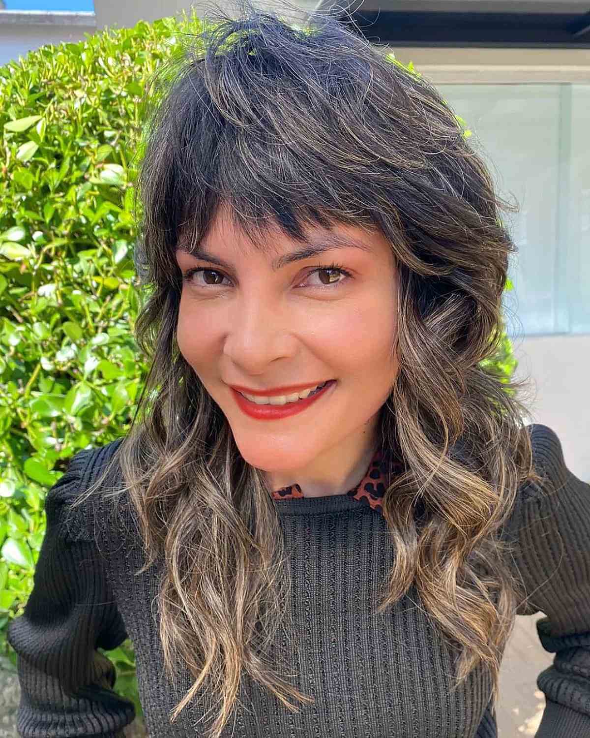 80 Best Medium Shags with Bangs You Can Get Right Now
