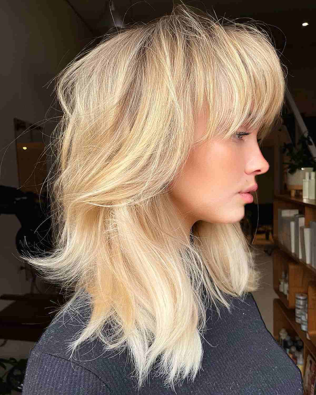80 Best Medium Shags with Bangs You Can Get Right Now