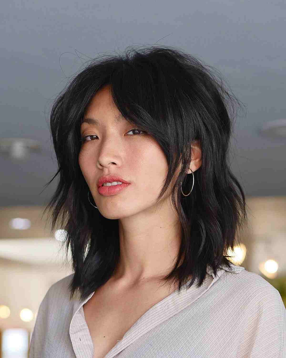 80 Best Medium Shags with Bangs You Can Get Right Now