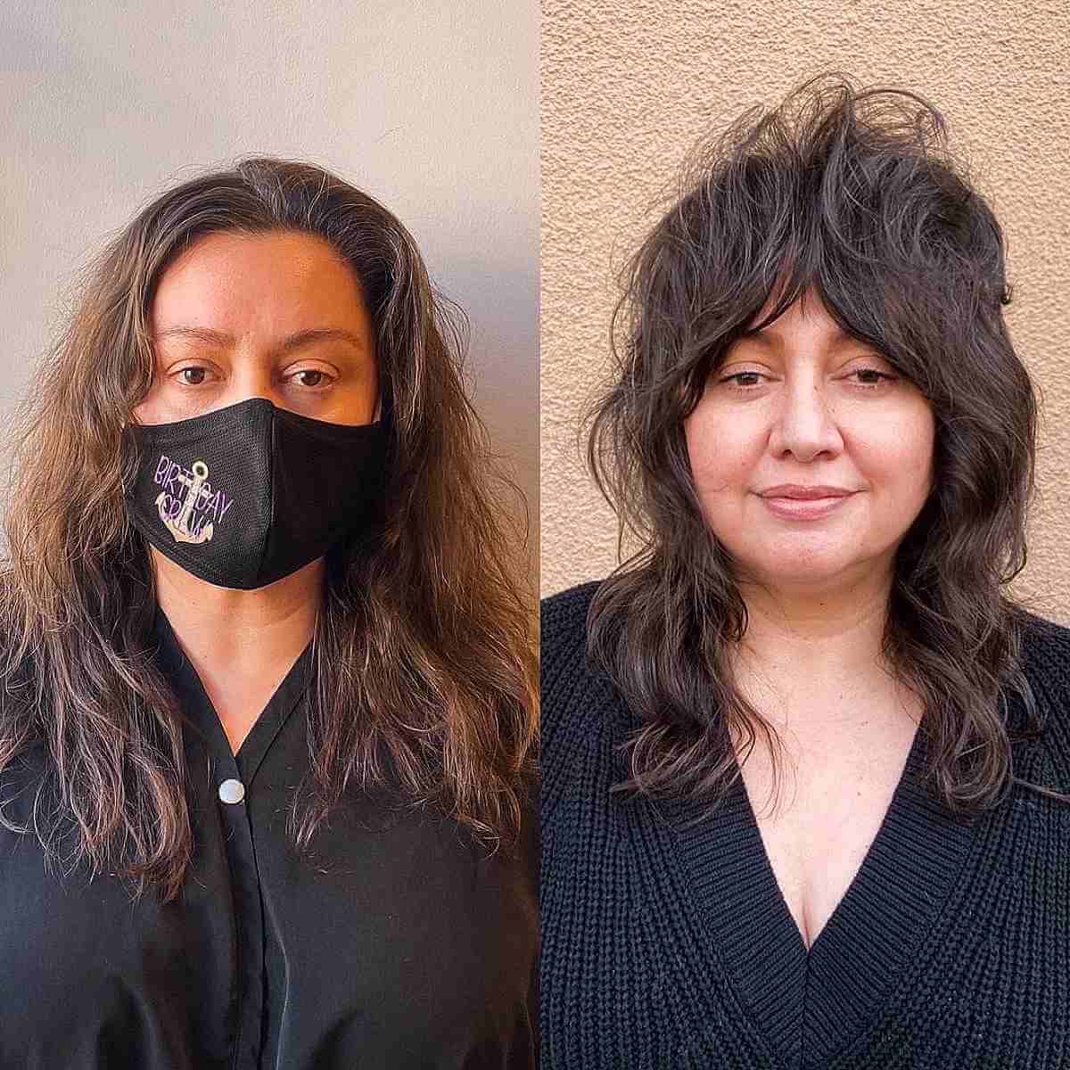 80 Best Medium Shags with Bangs You Can Get Right Now