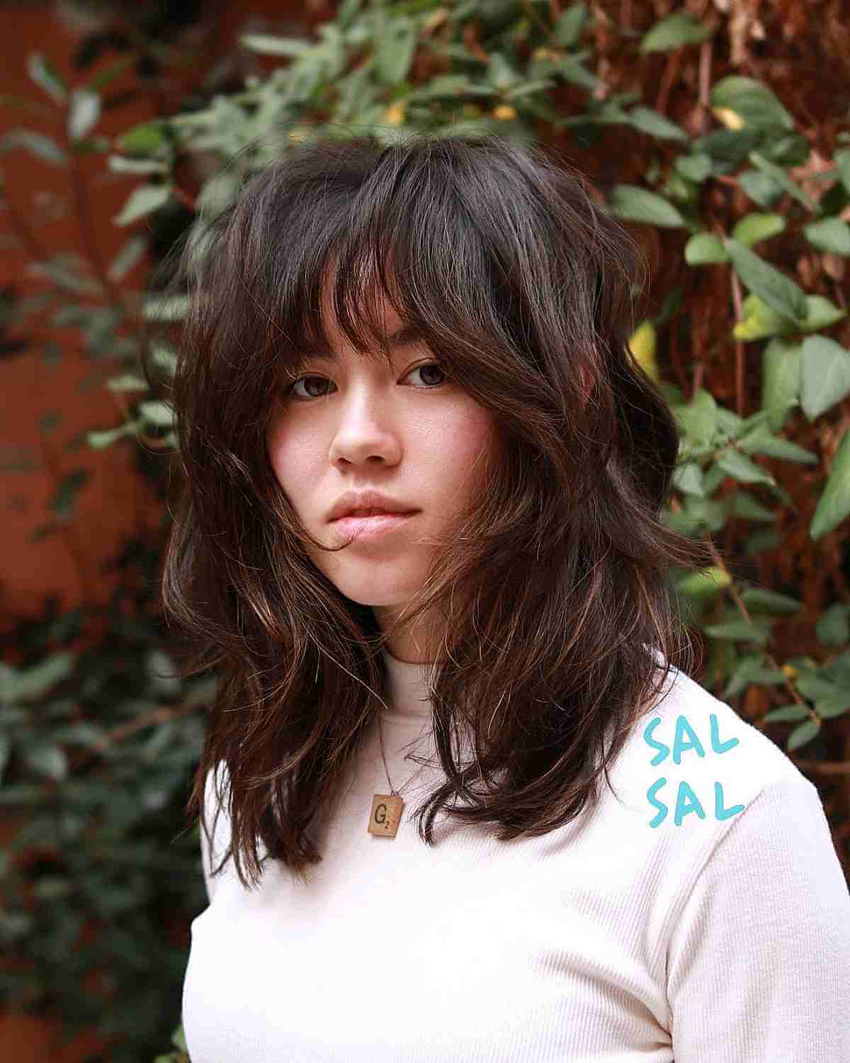 80 Best Medium Shags with Bangs You Can Get Right Now