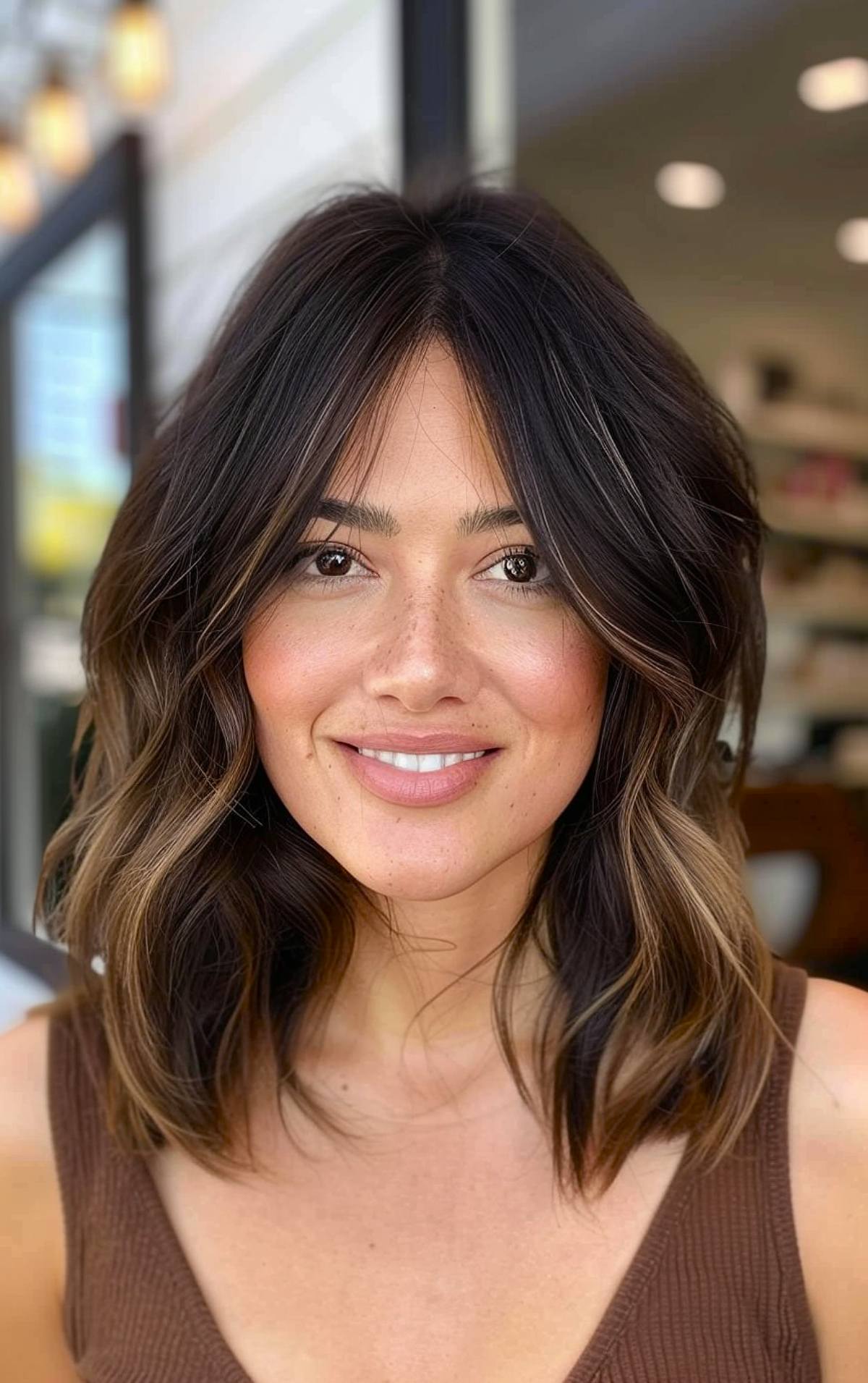 16 Medium-Length Haircuts with Bangs You’ll Be Obsessed in 2025