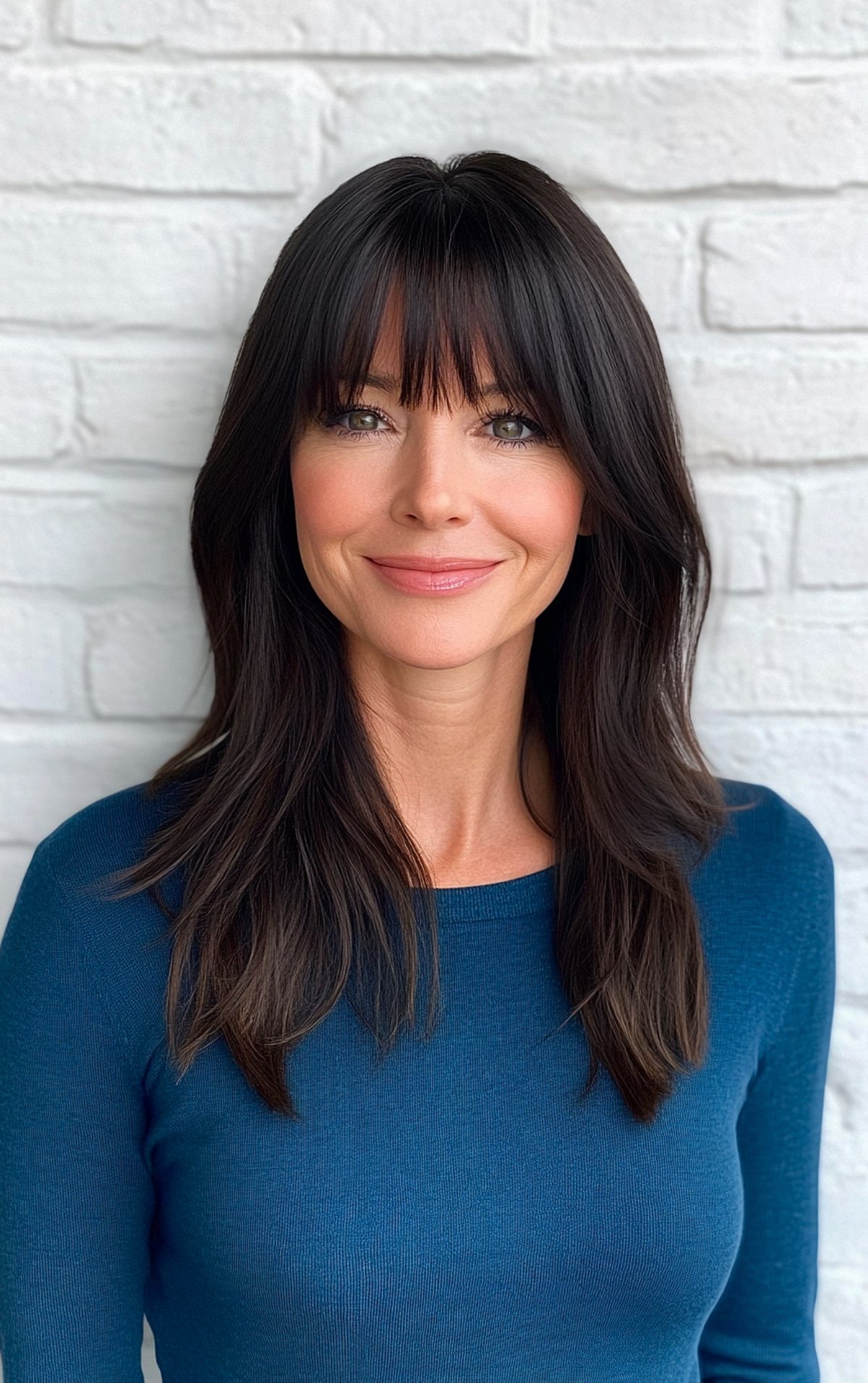 16 Medium-Length Haircuts with Bangs You’ll Be Obsessed in 2025