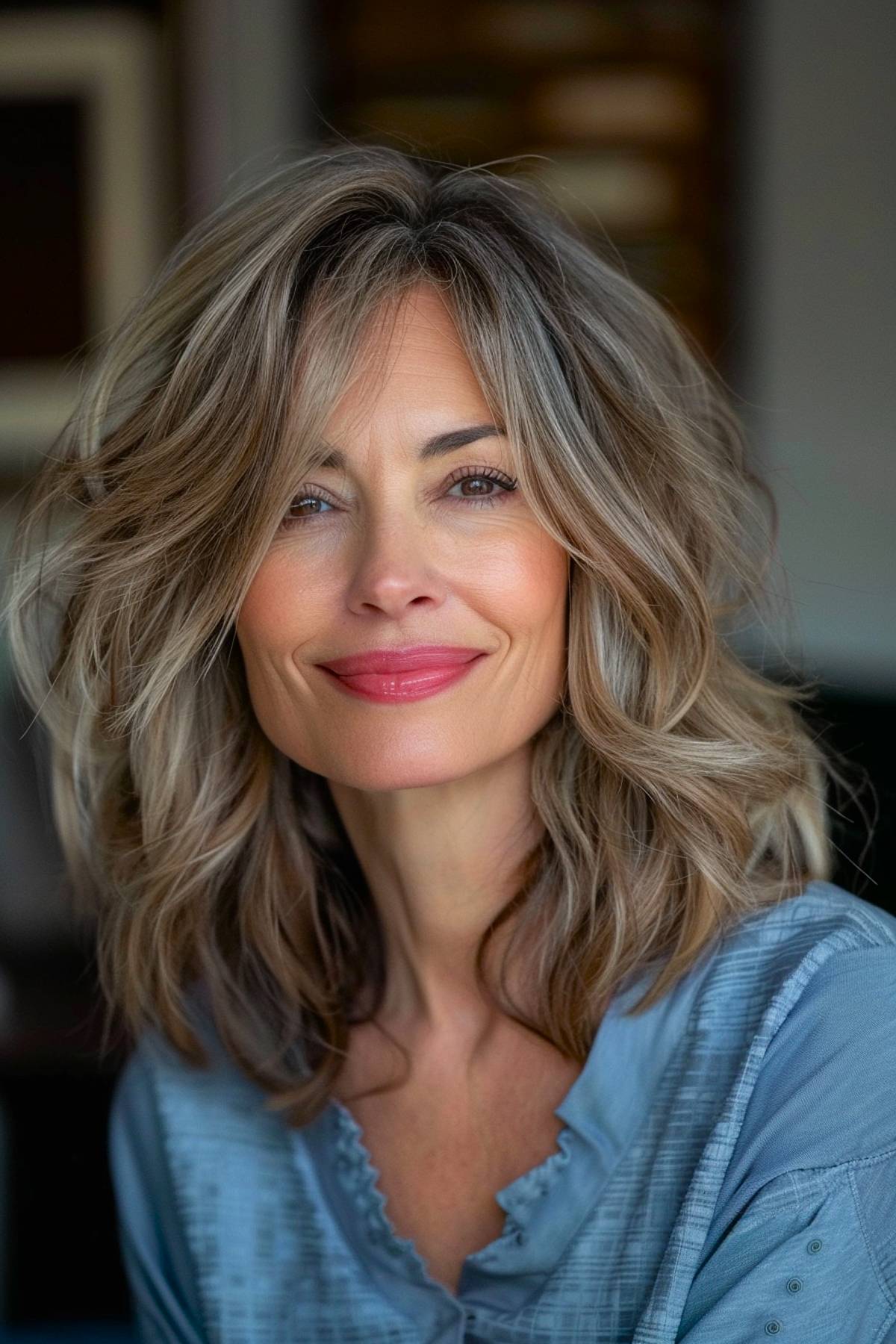 15+ Gorgeous Medium Shaggy Haircuts for Women Over 50 in 2025