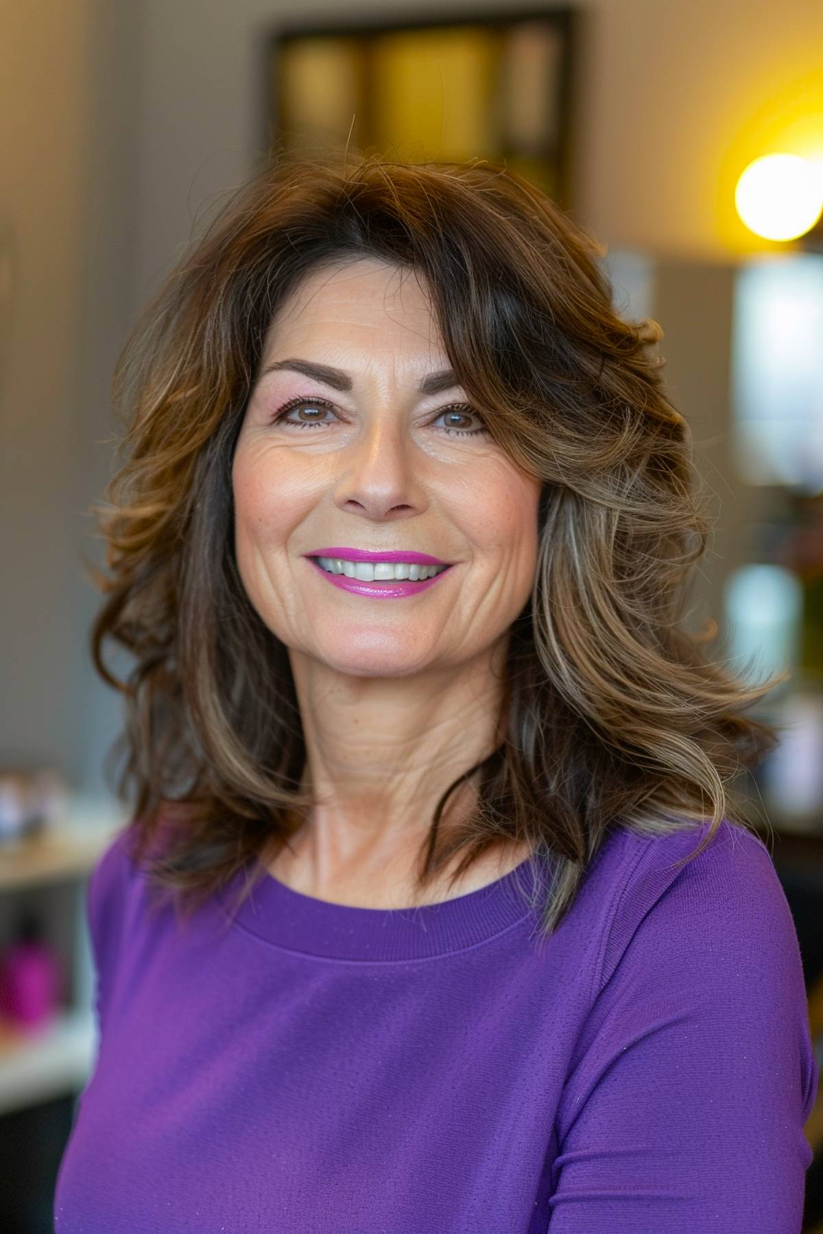 15+ Gorgeous Medium Shaggy Haircuts for Women Over 50 in 2025