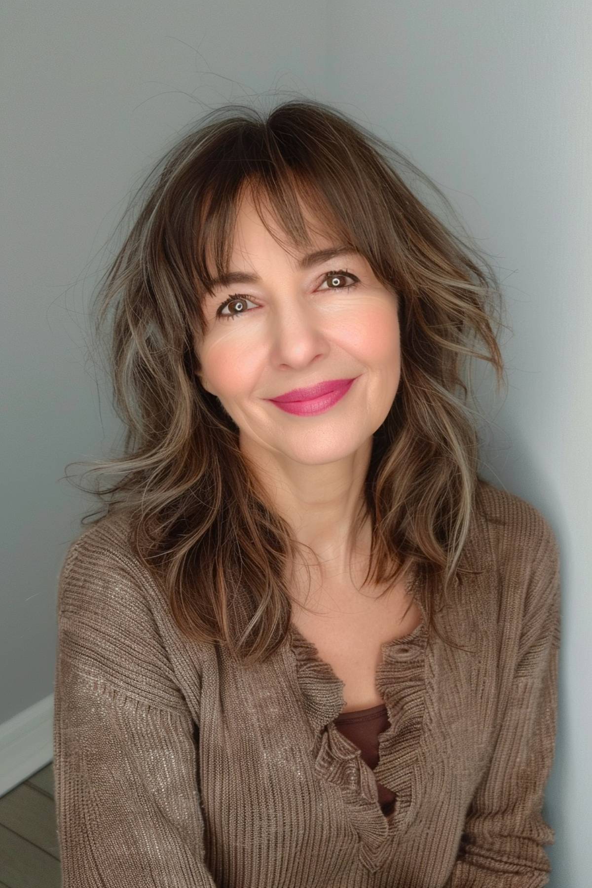 15+ Gorgeous Medium Shaggy Haircuts for Women Over 50 in 2025