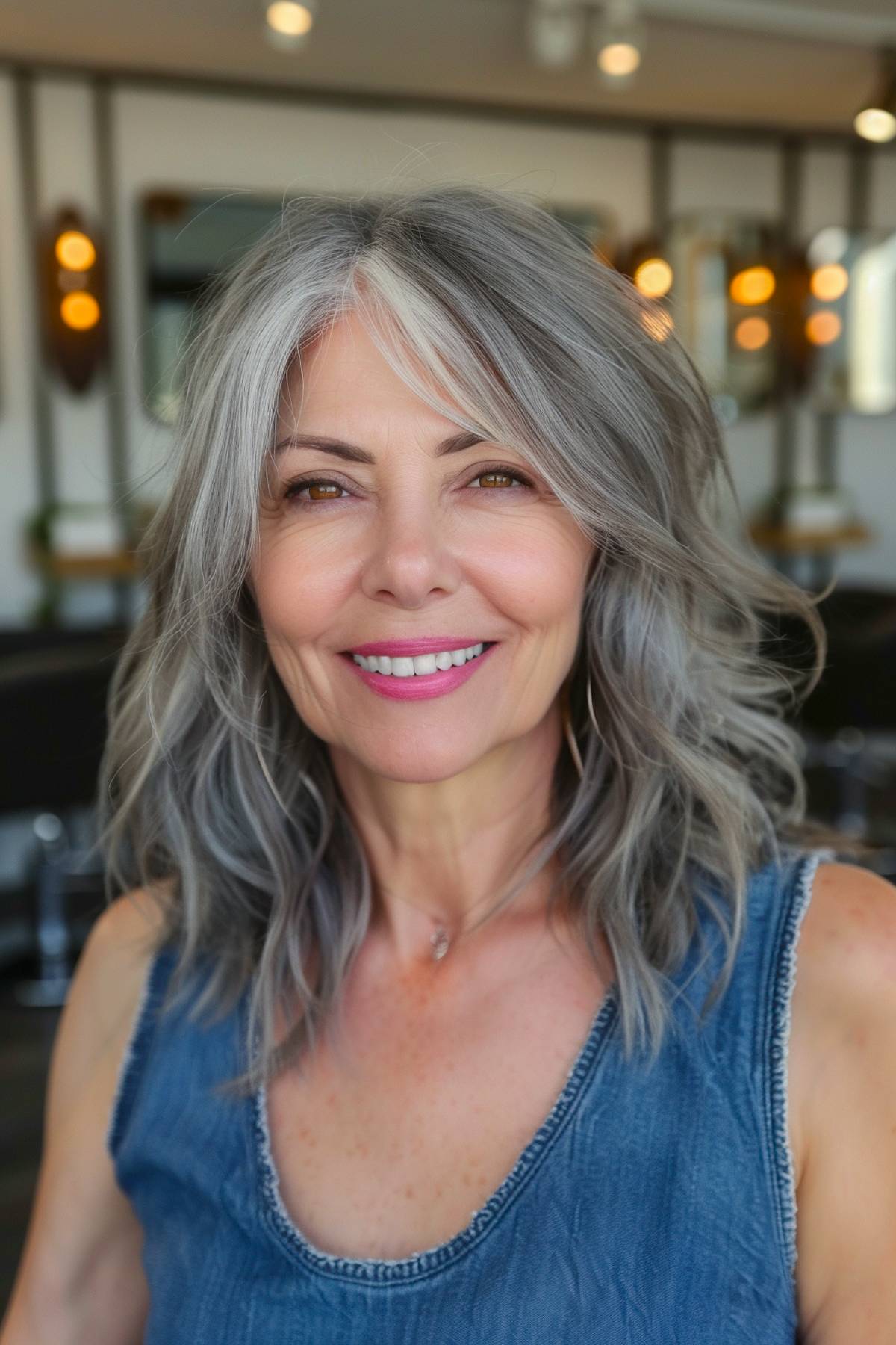 15+ Gorgeous Medium Shaggy Haircuts for Women Over 50 in 2025