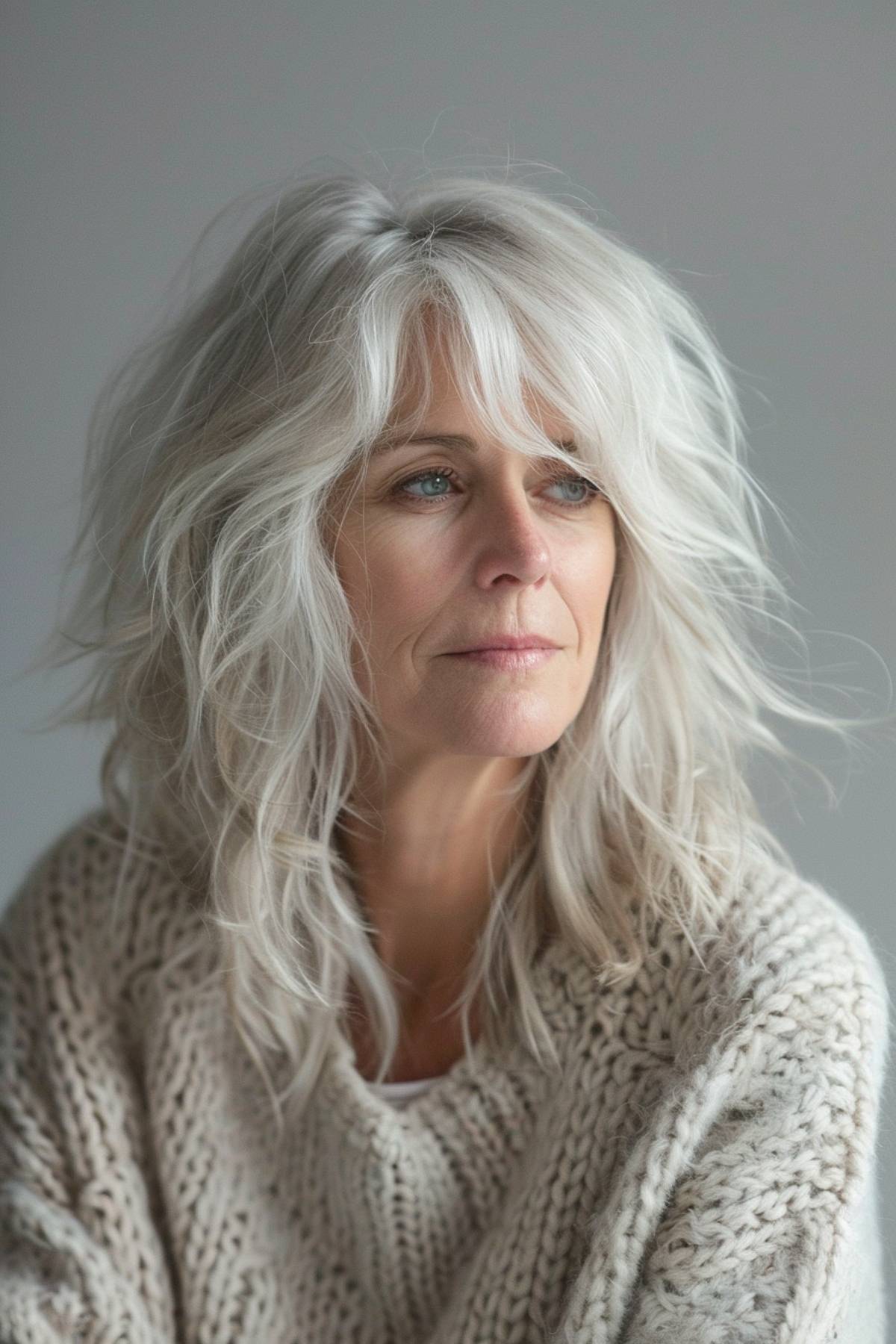 15+ Gorgeous Medium Shaggy Haircuts for Women Over 50 in 2025