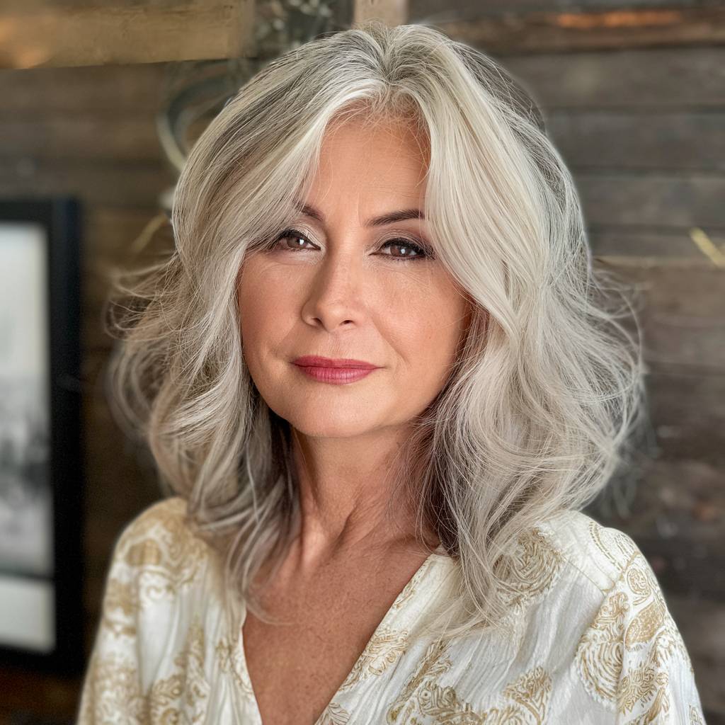 15+ Flattering Medium Shaggy Haircuts for Older Women in 2025