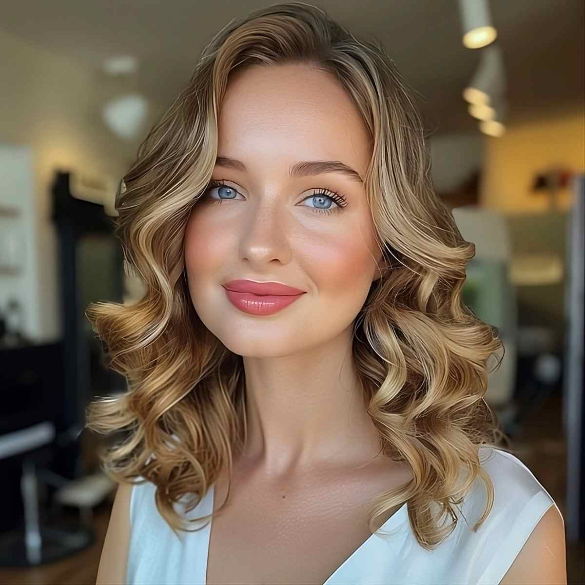 53 Perfect Medium-Length Hairstyles for Square Faces in 2025