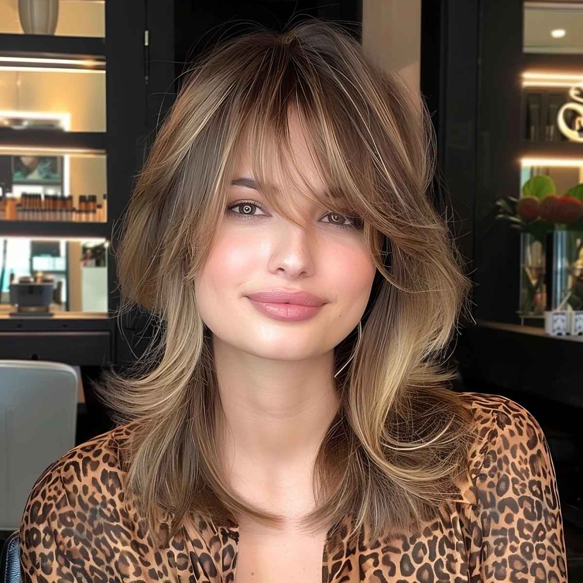 53 Perfect Medium-Length Hairstyles for Square Faces in 2025