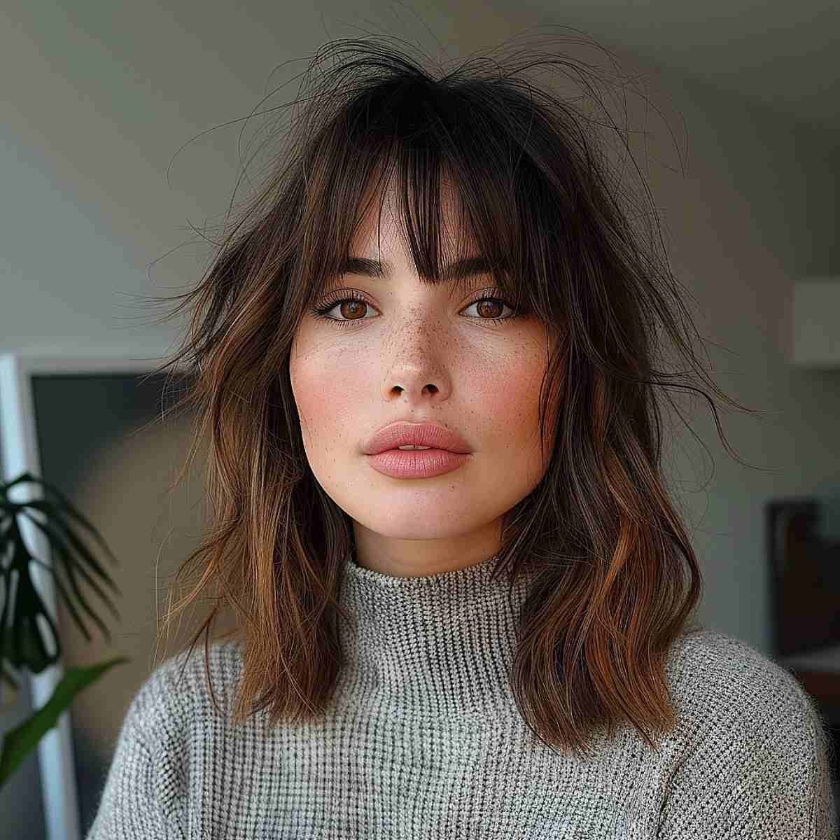 53 Perfect Medium-Length Hairstyles for Square Faces in 2025