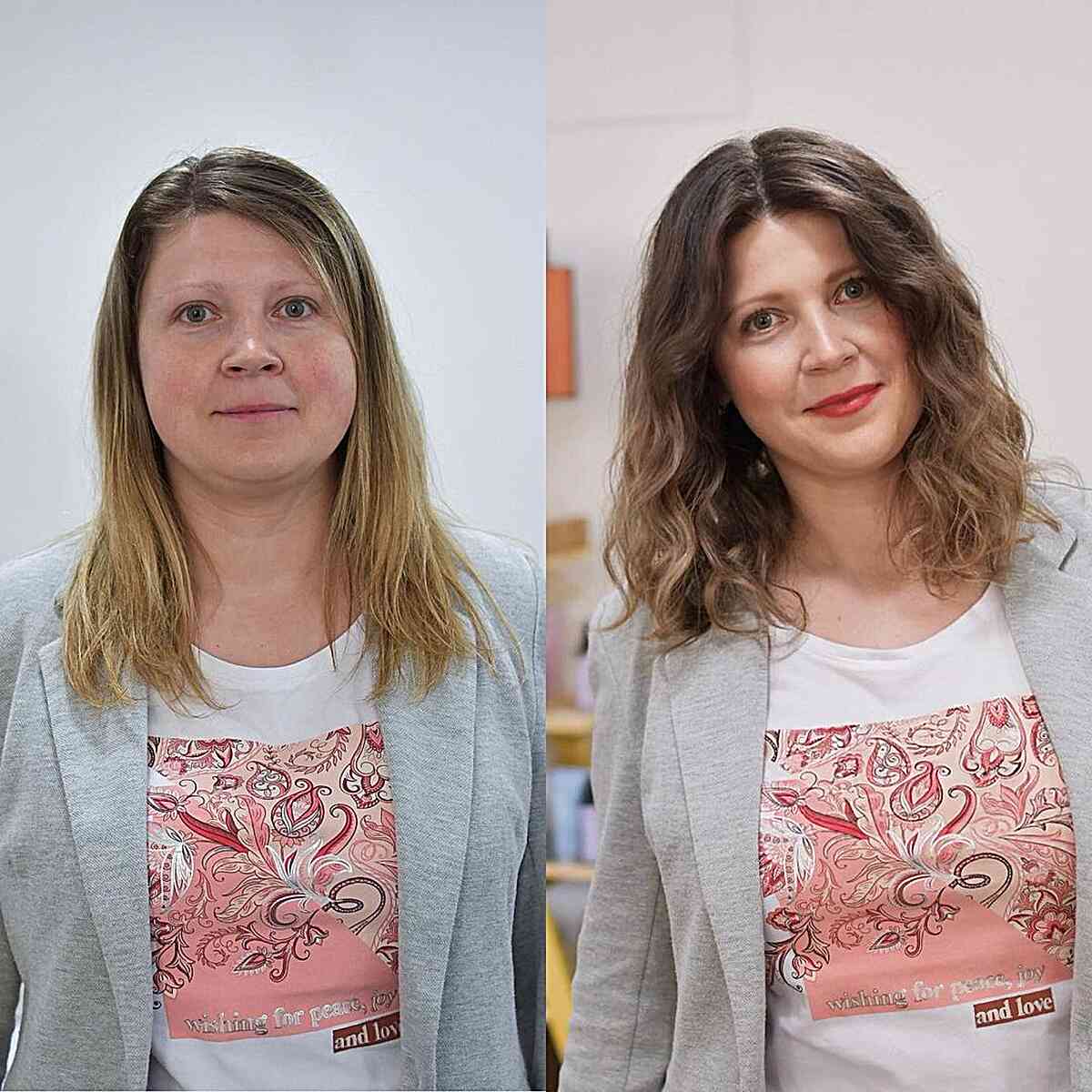 45 Flattering Medium Hairstyles for Round Faces in 2025