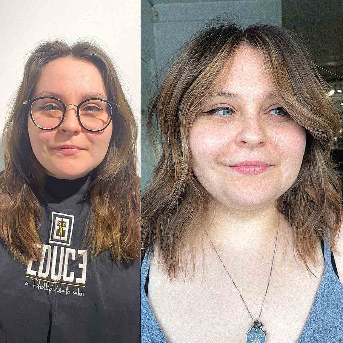 45 Flattering Medium Hairstyles for Round Faces in 2025