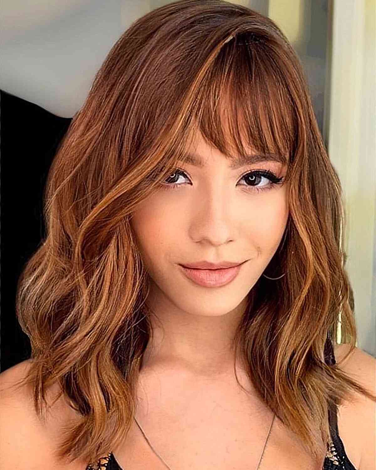 63 Best Medium-Length Hair with Bangs for An Instant Makeover