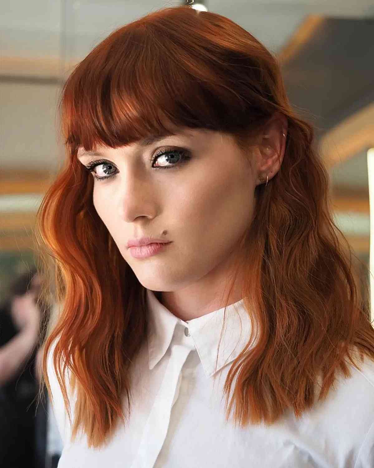 63 Best Medium-Length Hair with Bangs for An Instant Makeover