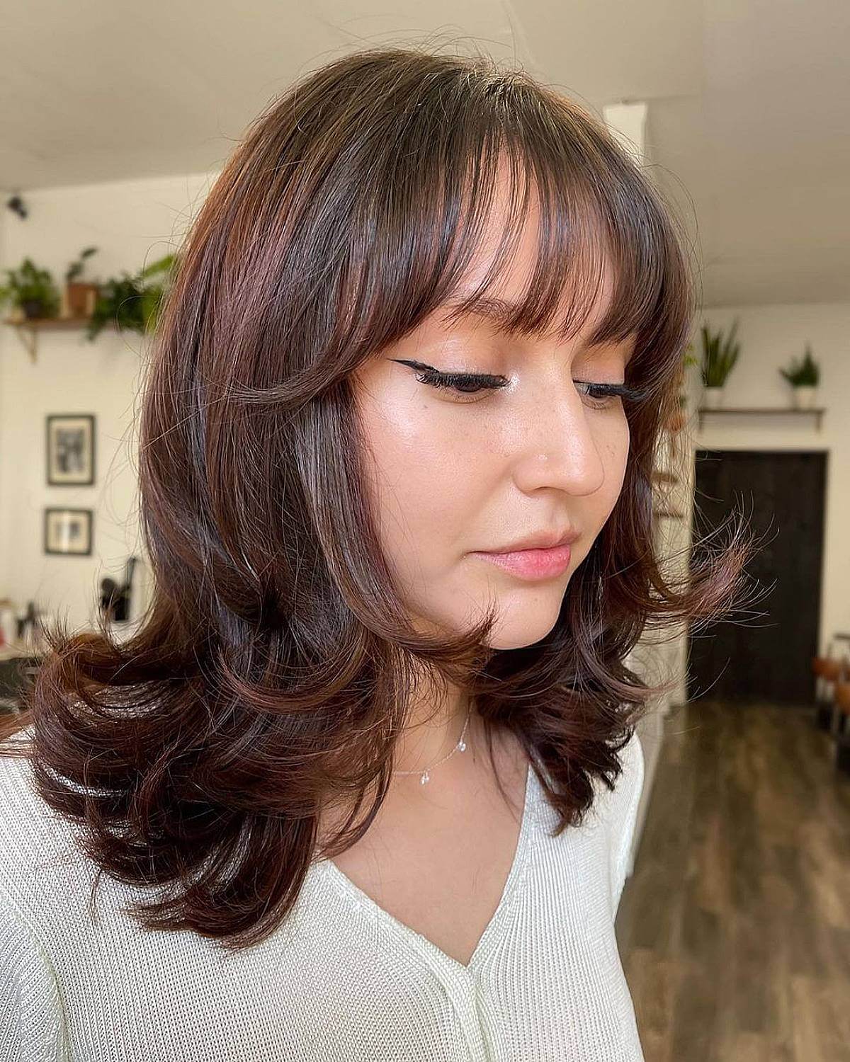 63 Best Medium-Length Hair with Bangs for An Instant Makeover