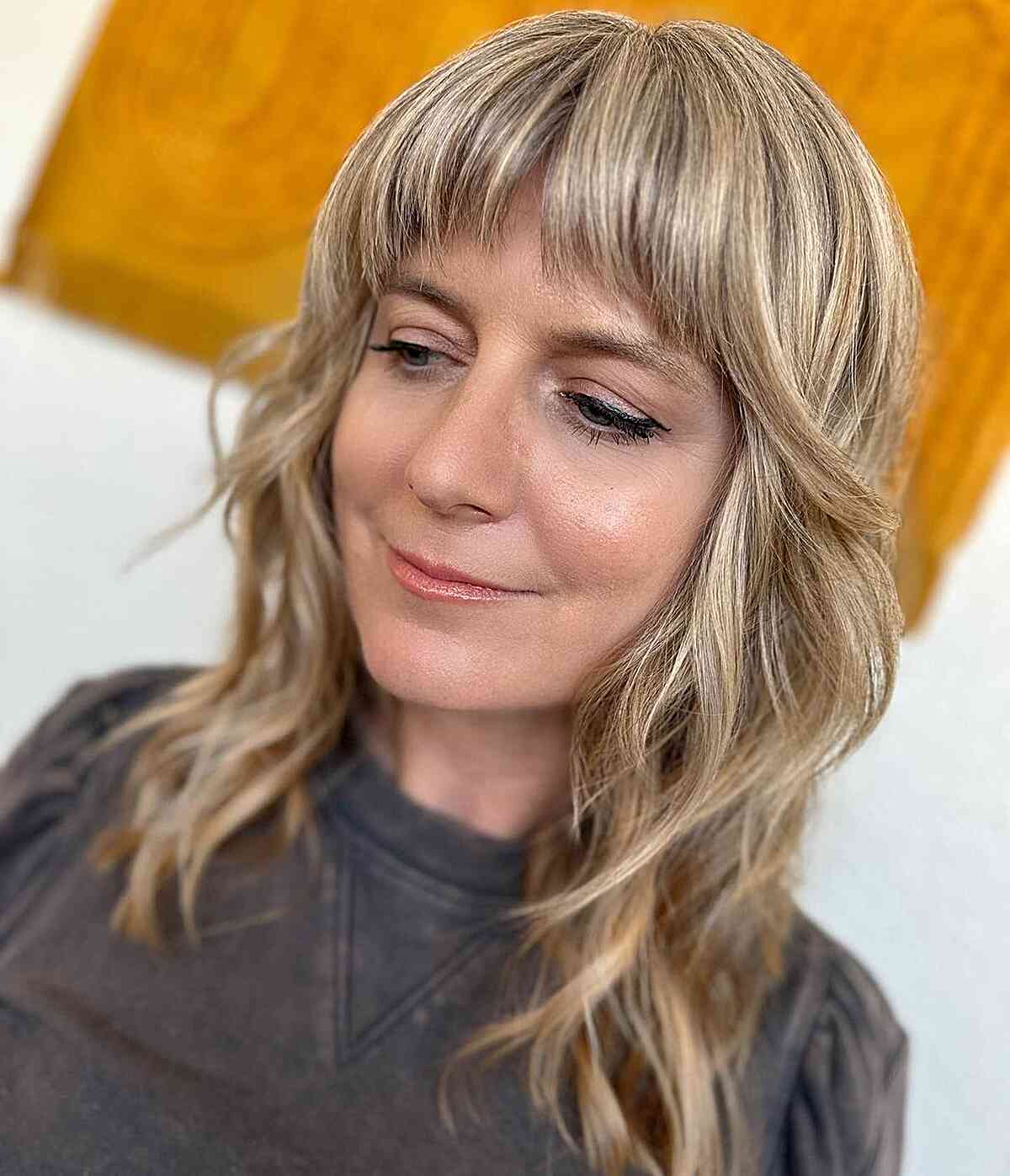 63 Best Medium-Length Hair with Bangs for An Instant Makeover