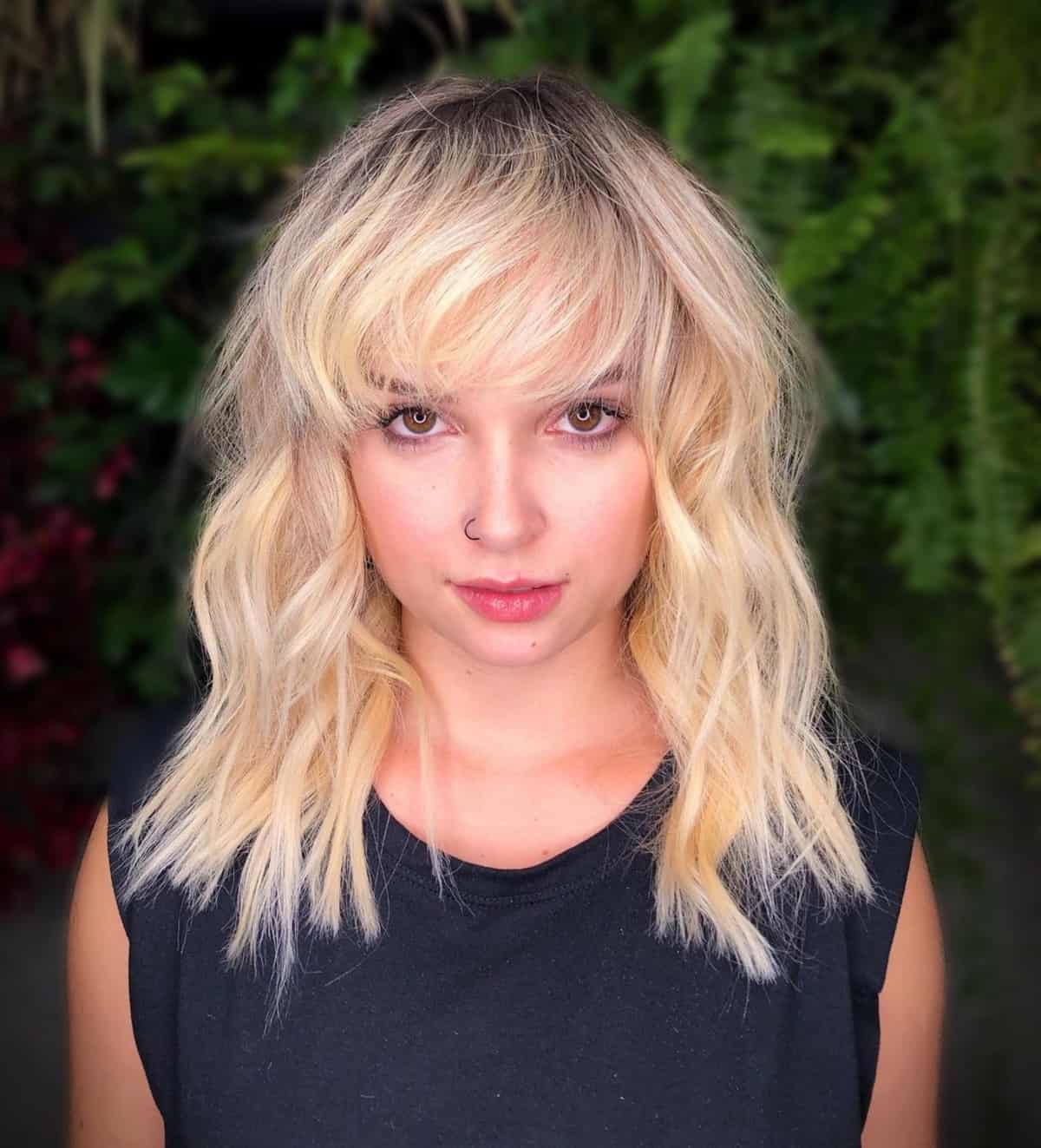 63 Best Medium-Length Hair with Bangs for An Instant Makeover