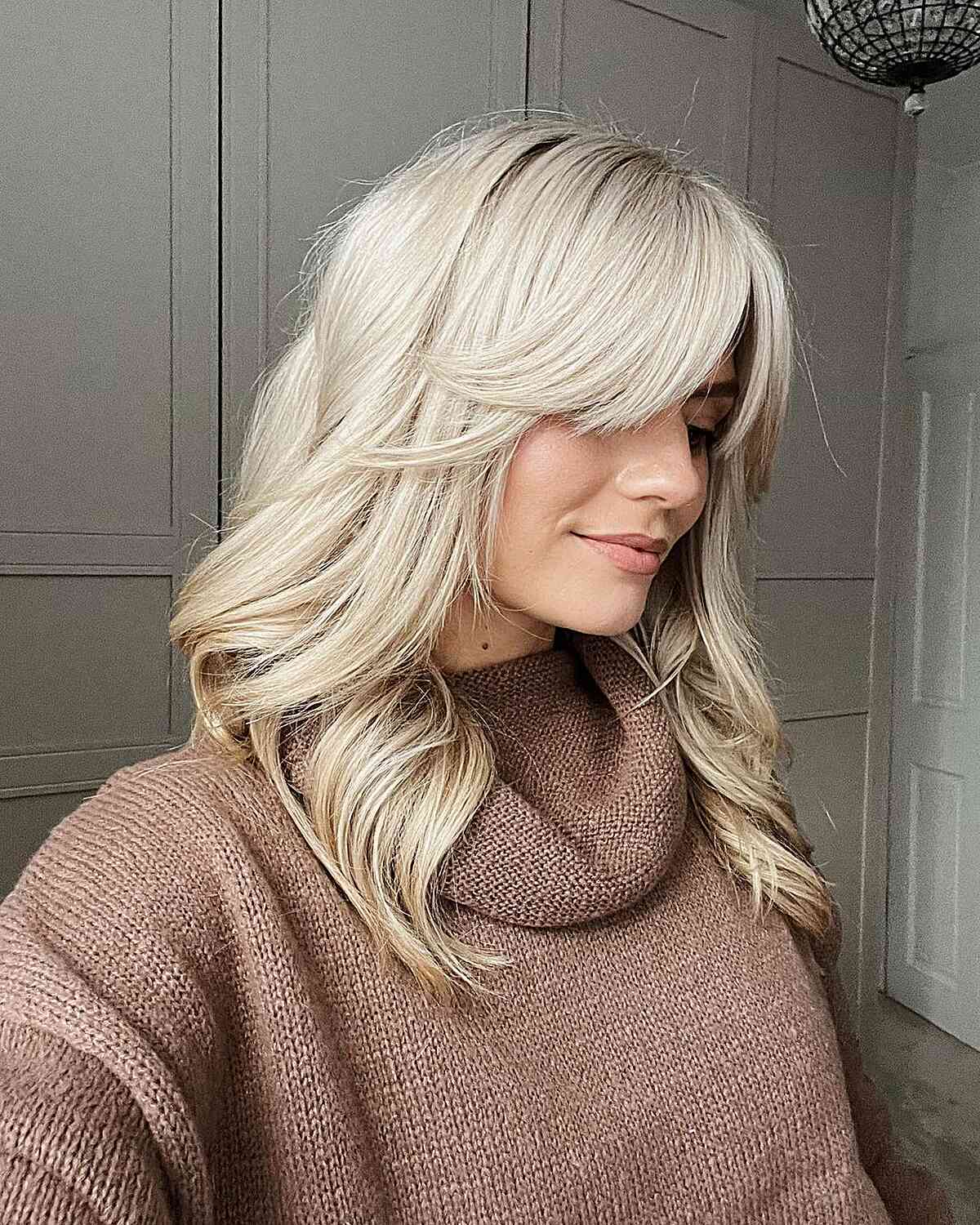 63 Best Medium-Length Hair with Bangs for An Instant Makeover