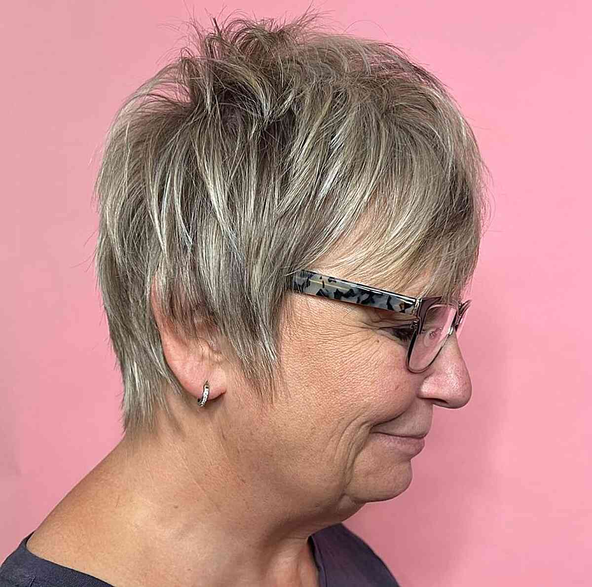 32 Perfect Pixie Cuts for Women Over 60 With Glasses