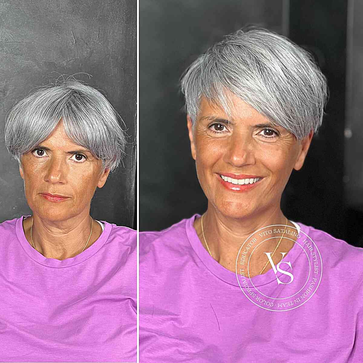 38 Gorgeous Short Hairstyles for Women In Their 60s with Grey Hair