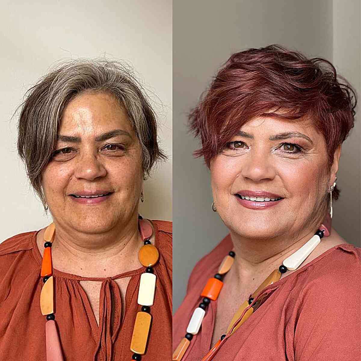 29 Slimming Short Hairstyles for Women Over 50 with Round Faces
