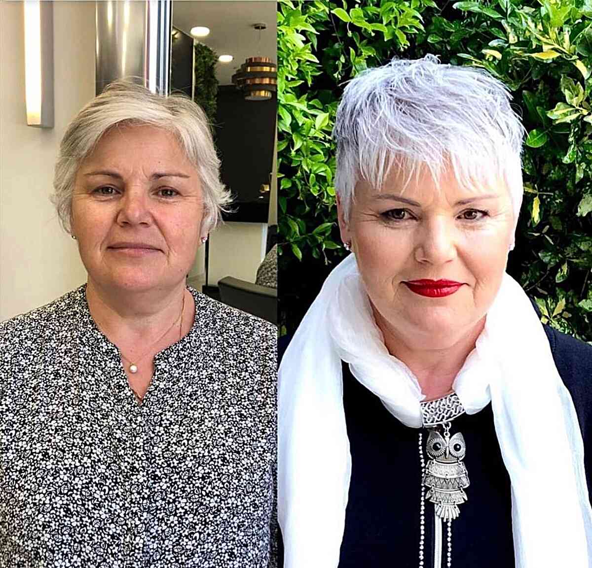 29 Slimming Short Hairstyles for Women Over 50 with Round Faces
