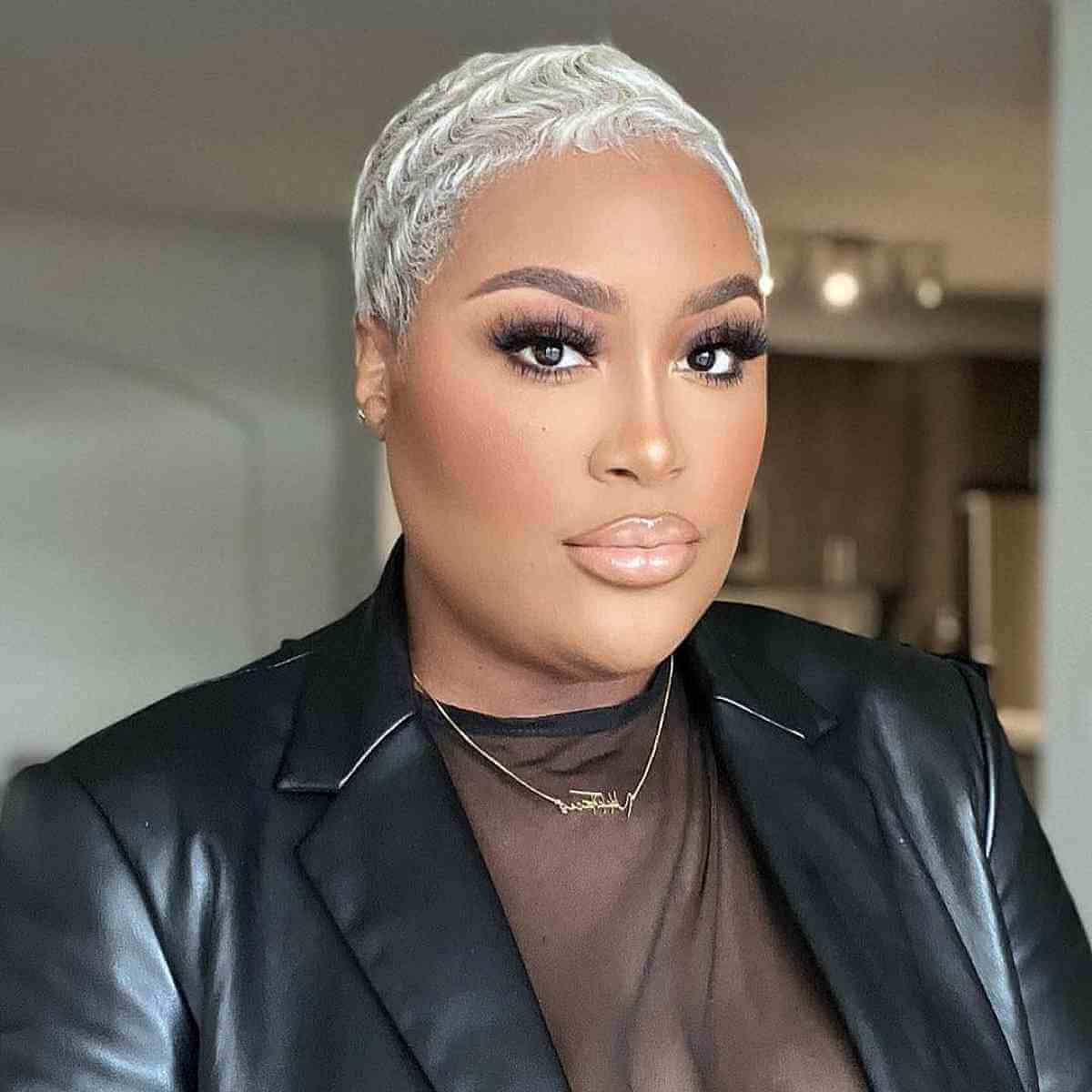 23 Prettiest Platinum Pixie Cuts for Cooler Blonde Crop