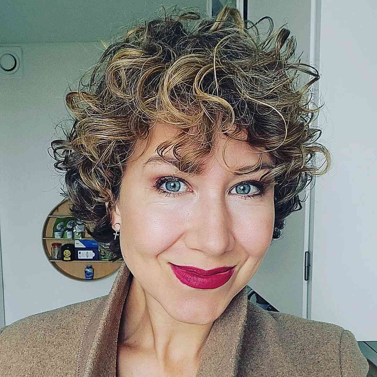 47 Best Short Curly Hair with Bangs to Try This Year