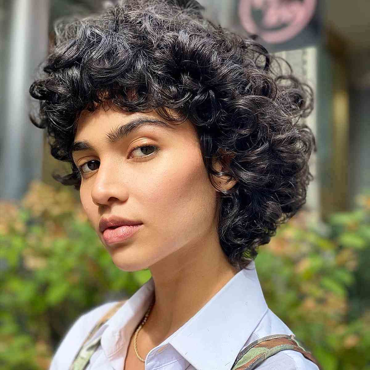 47 Best Short Curly Hair with Bangs to Try This Year