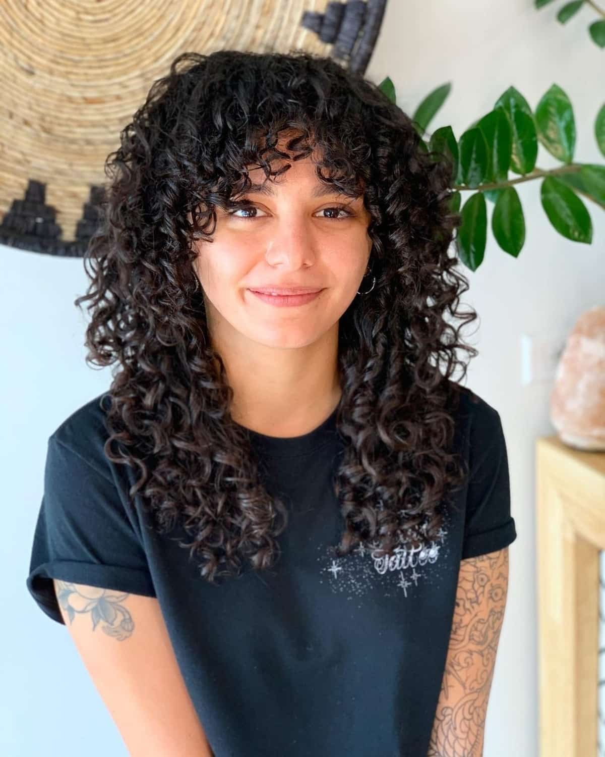 47 Best Short Curly Hair with Bangs to Try This Year