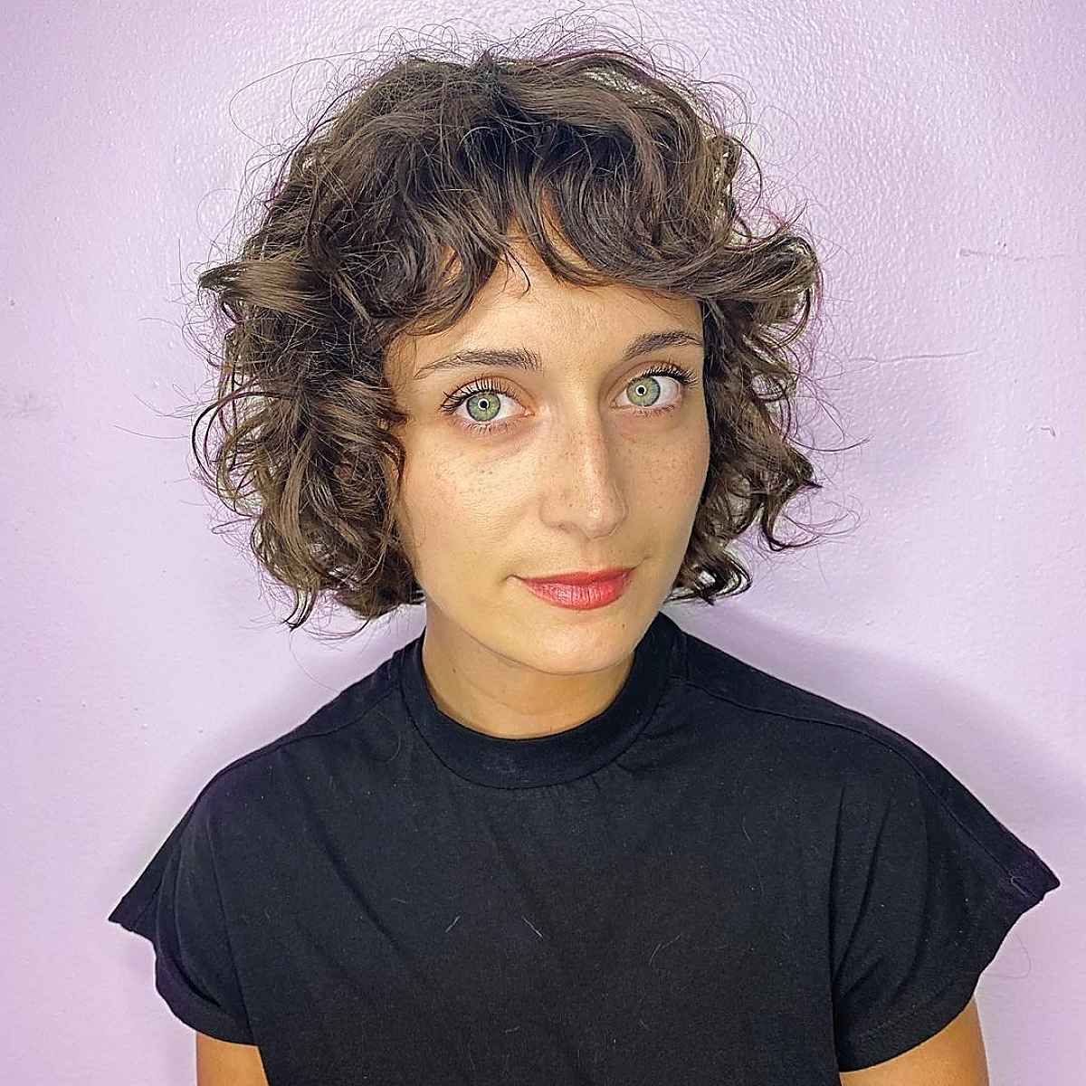 47 Best Short Curly Hair with Bangs to Try This Year
