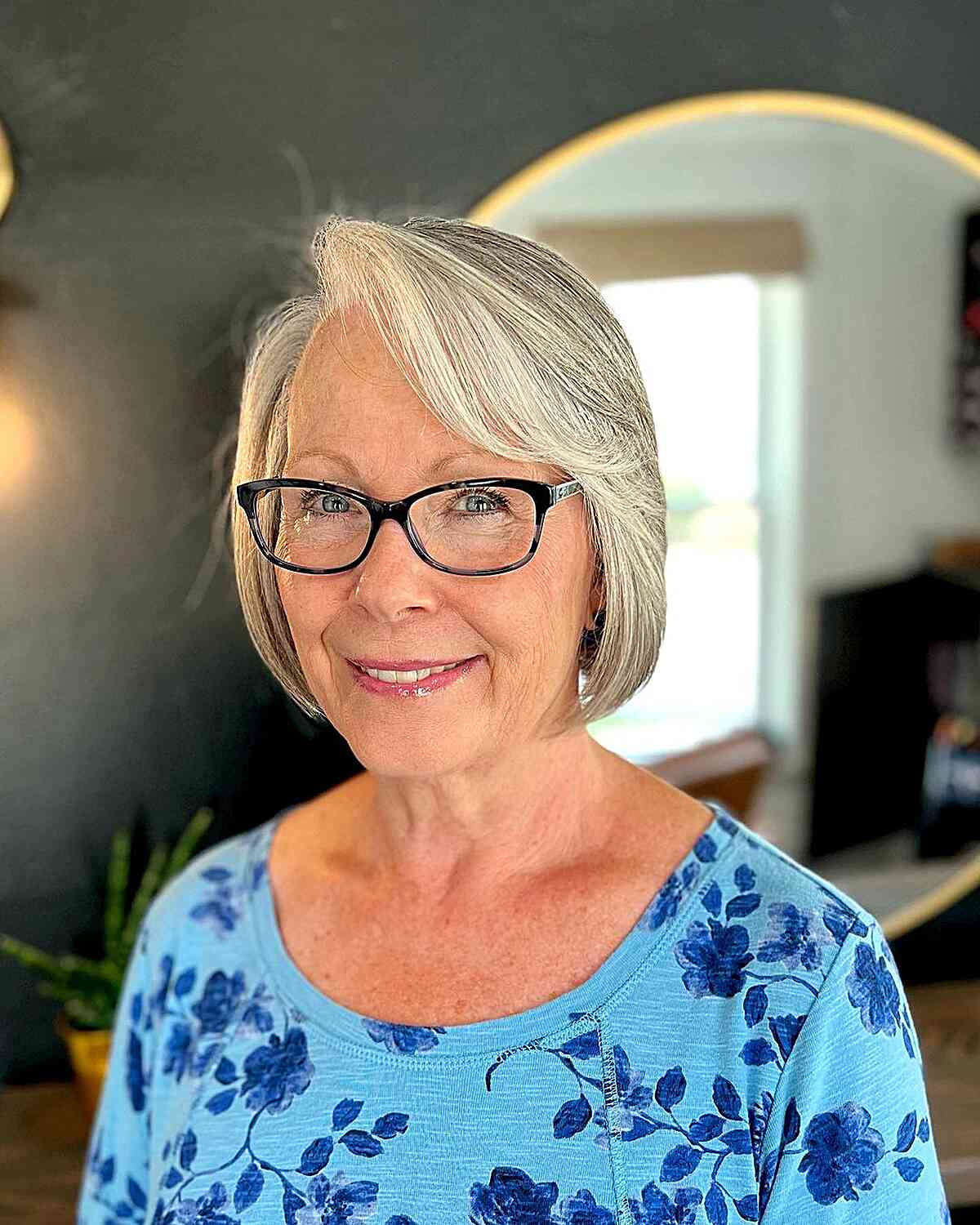 35 Perfectly-Flattering Short Hairstyles for Women Over 60 with Glasses