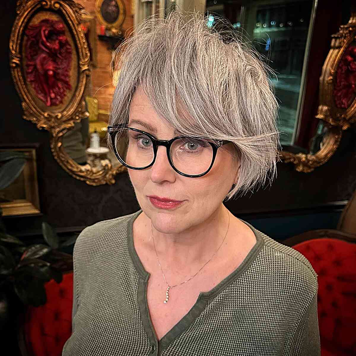35 Perfectly-Flattering Short Hairstyles for Women Over 60 with Glasses