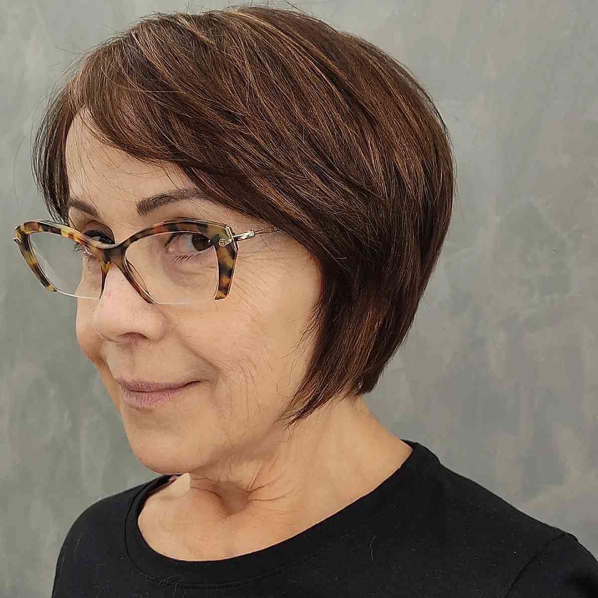 35 Perfectly-Flattering Short Hairstyles for Women Over 60 with Glasses