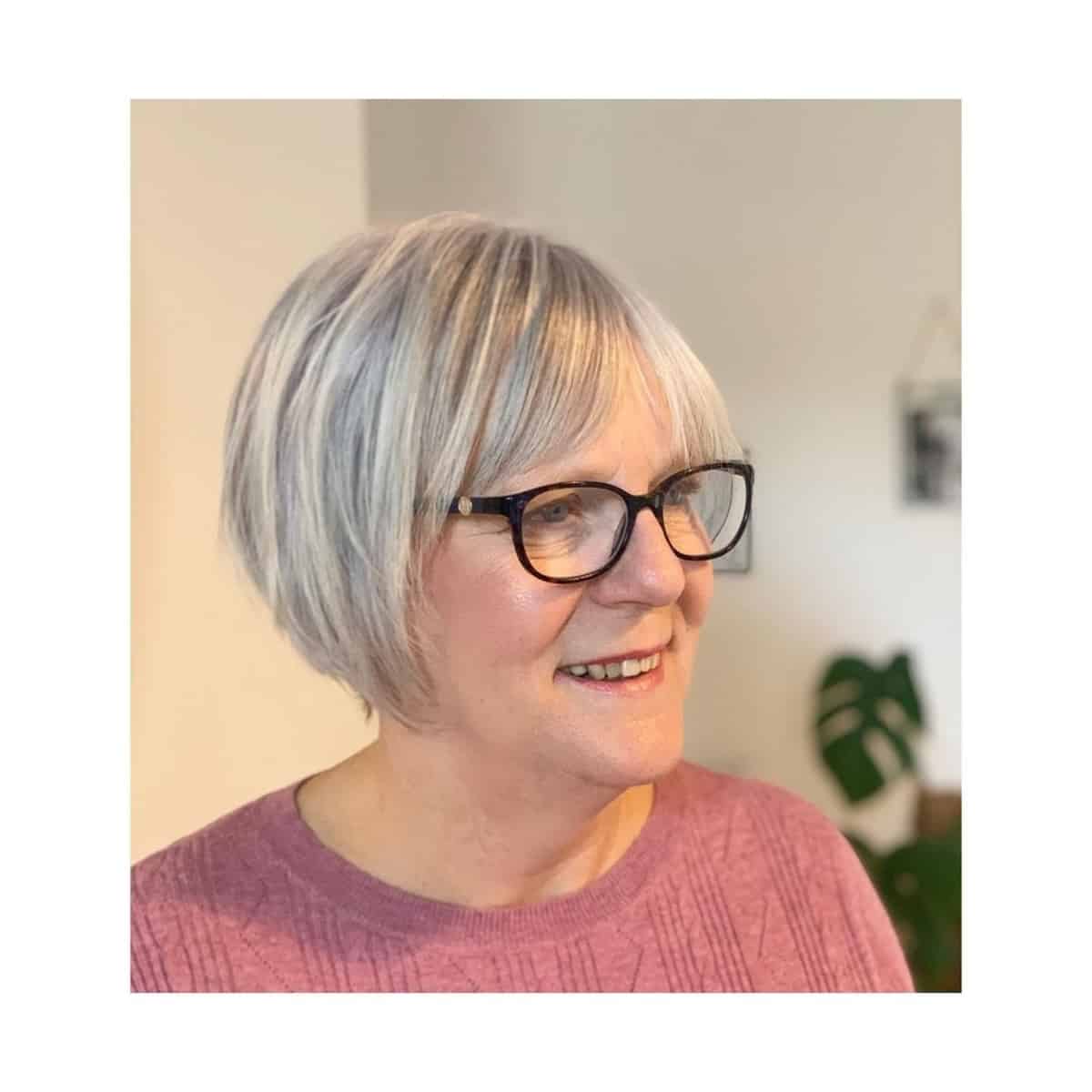 35 Perfectly-Flattering Short Hairstyles for Women Over 60 with Glasses