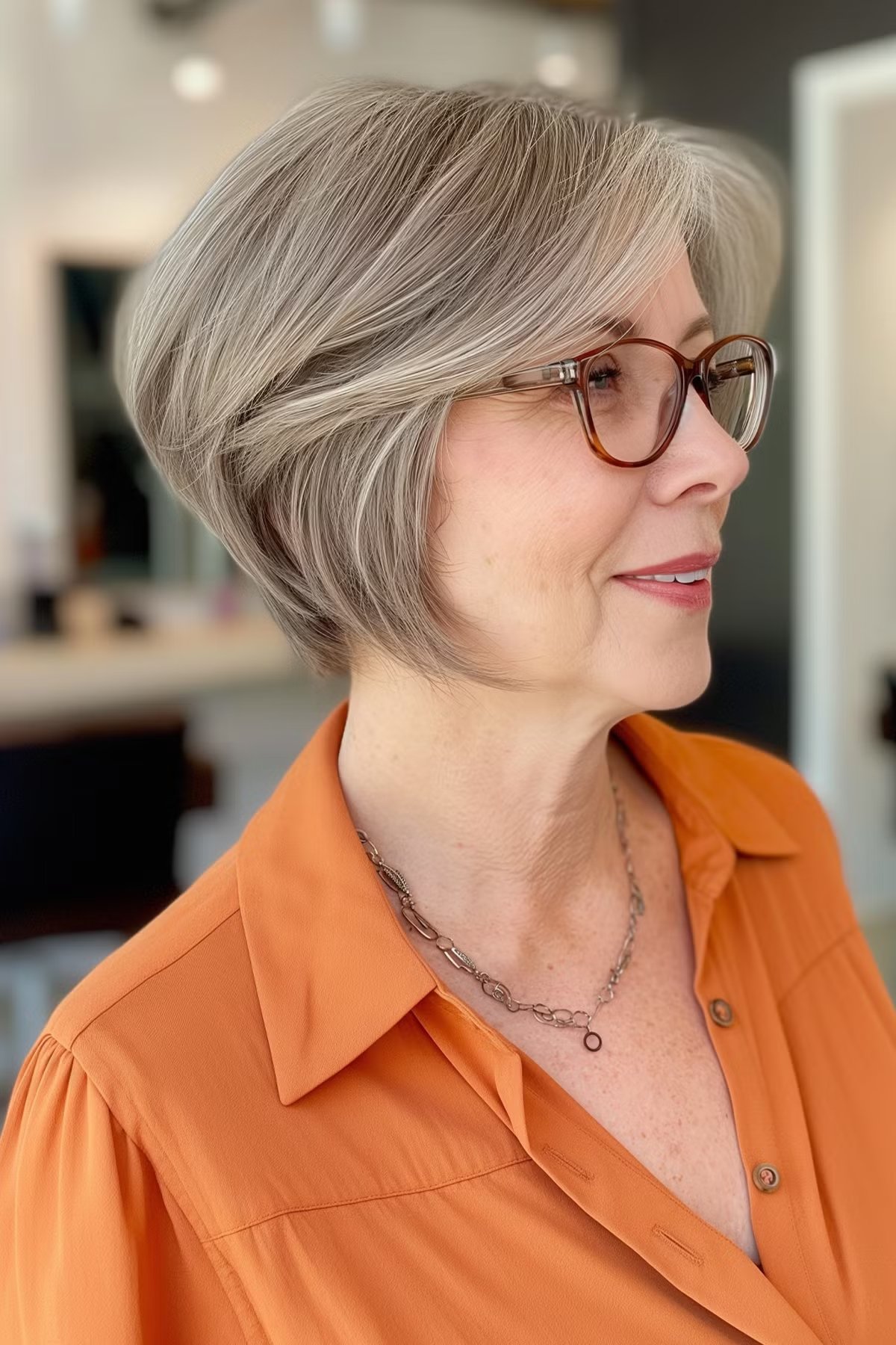 35 Perfectly-Flattering Short Hairstyles for Women Over 60 with Glasses