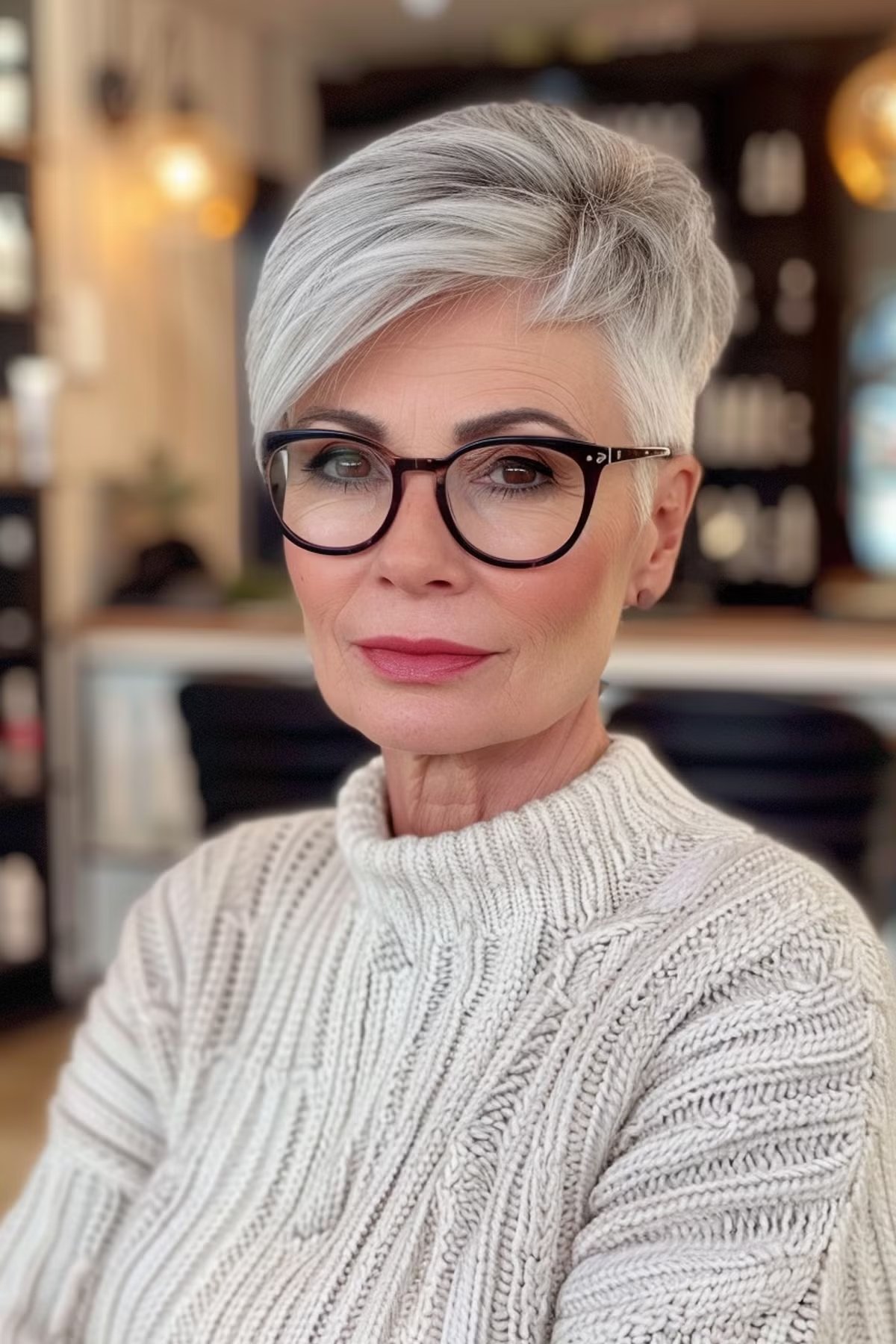 Ways Older Ladies with Glasses Can Rock Pixie Cuts