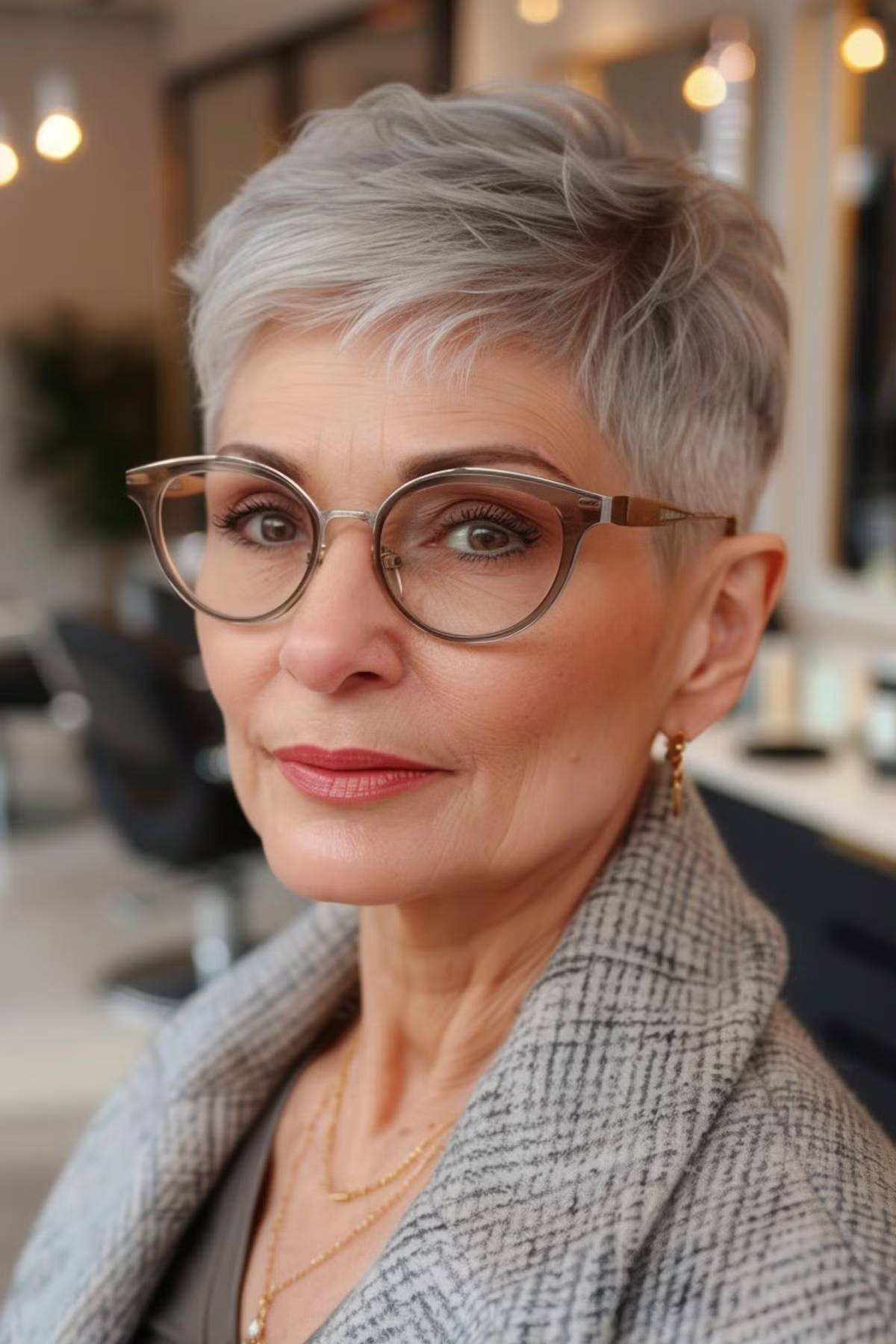 Ways Older Ladies with Glasses Can Rock Pixie Cuts
