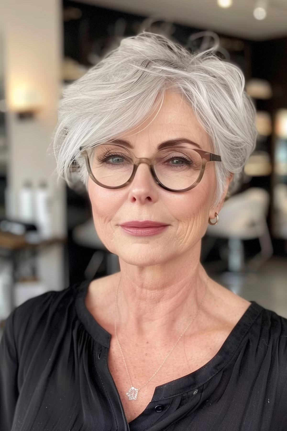 Ways Older Ladies with Glasses Can Rock Pixie Cuts