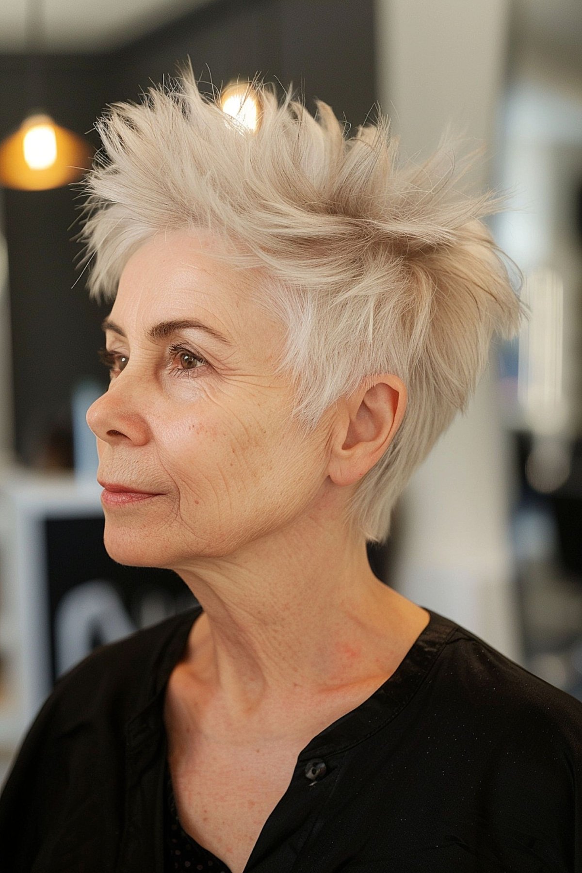 27 Short Spiky Haircuts for Women Over 60 with Sass