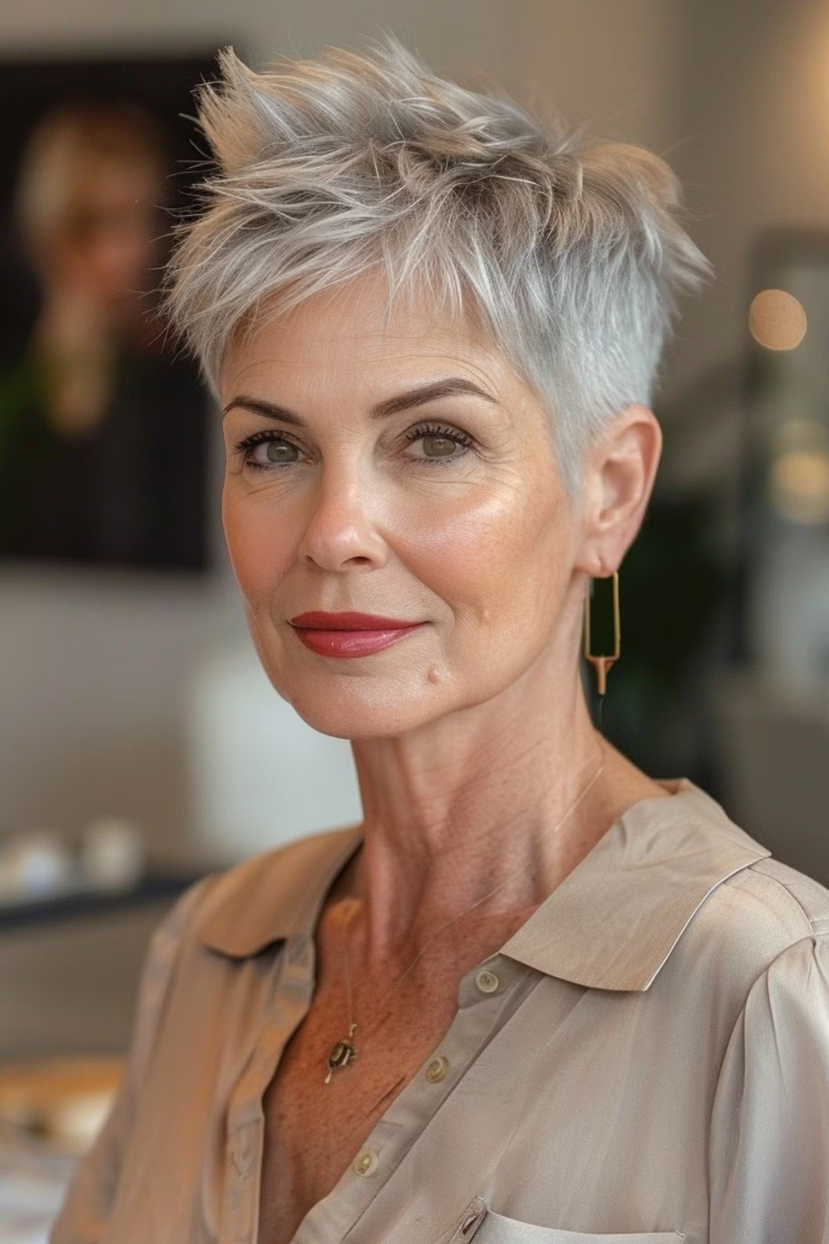 27 Short Spiky Haircuts for Women Over 60 with Sass