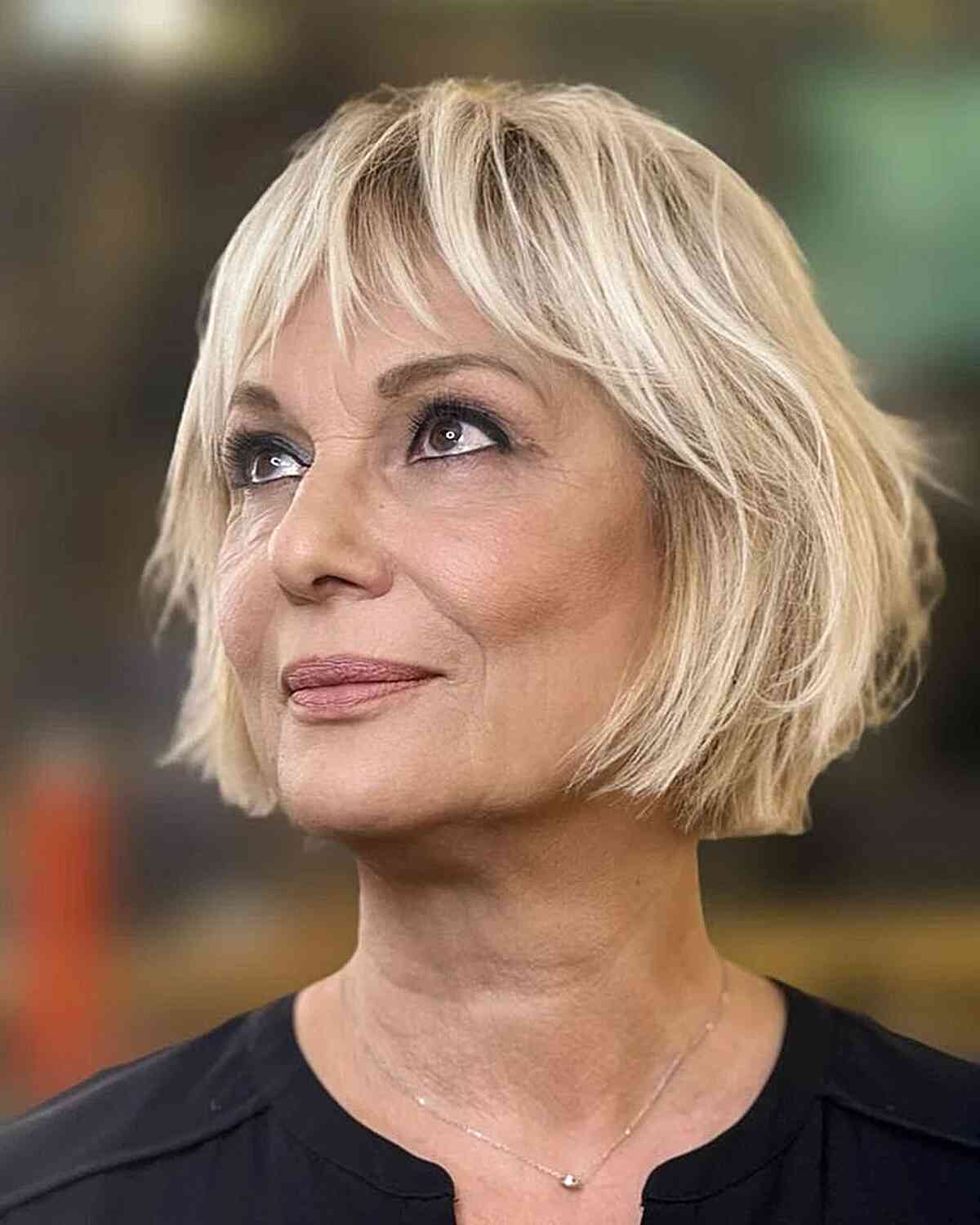 40 Stunning Chin-Length Hairstyles Every Woman Over 60 Should Try