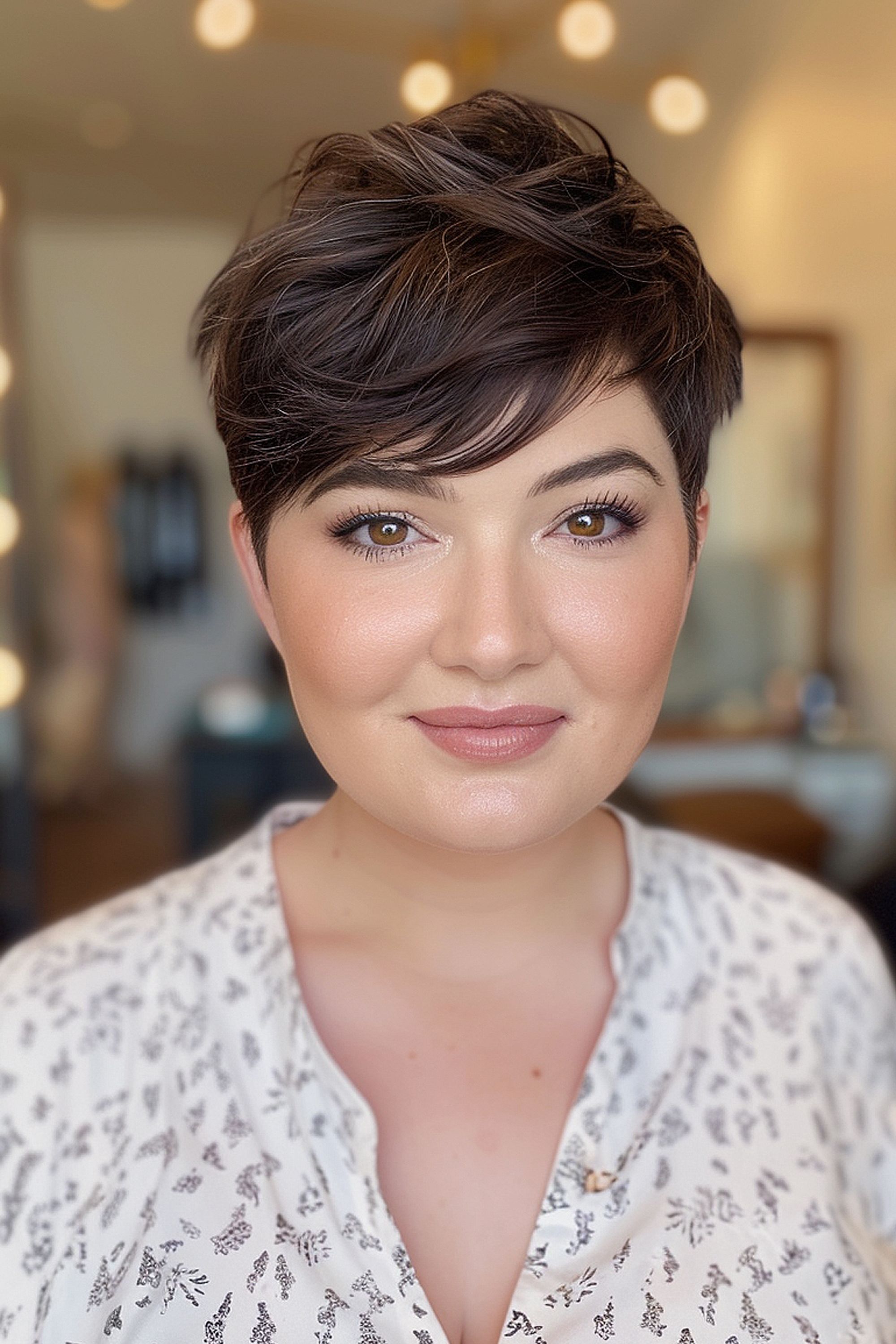 50 Best Short Hairstyles for Round Faces to Look Slimmer