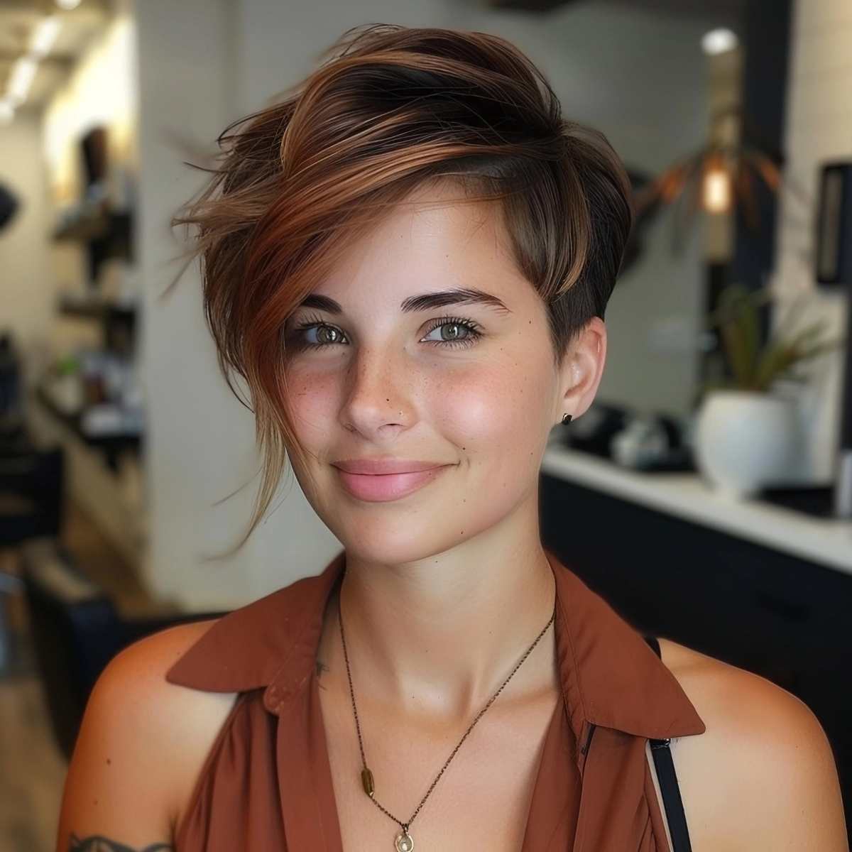 42 Flattering Short Hairstyles for Long Faces in 2025