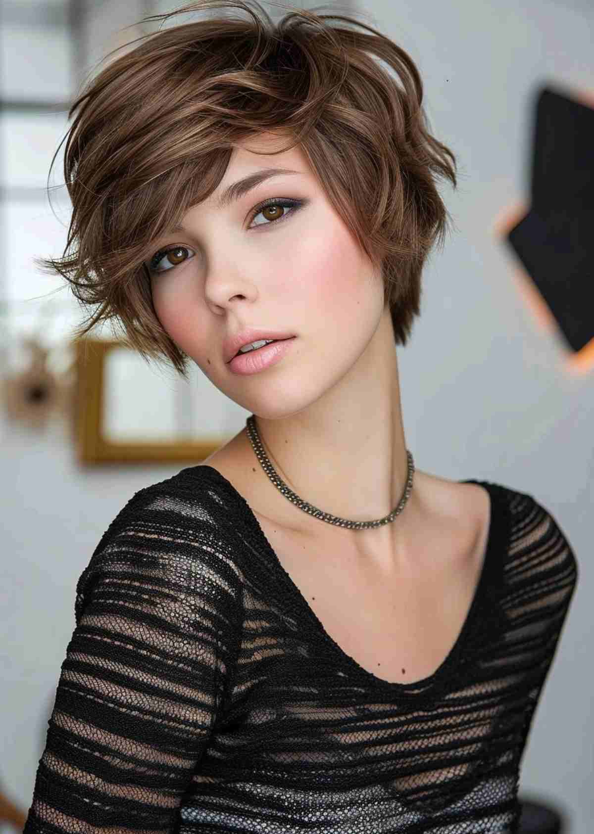42 Flattering Short Hairstyles for Long Faces in 2025