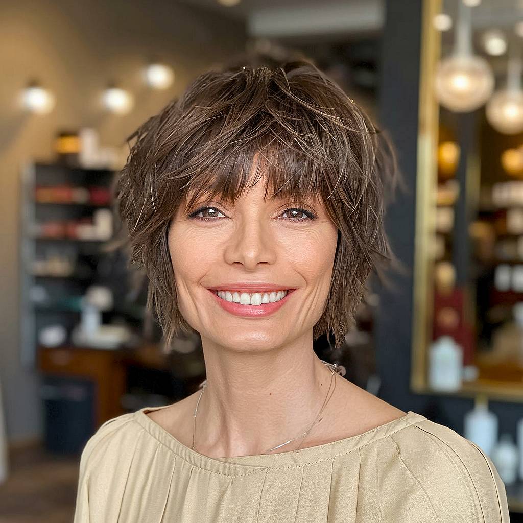 15+ Stylish Short Shaggy Haircuts for Women Over 40 in 2025