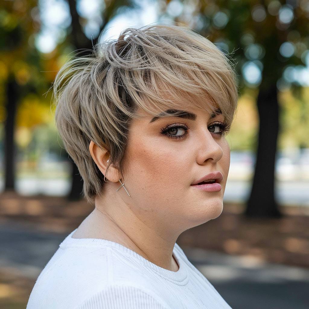15+ Chic Pixie Cuts That Complement Chubby Faces in 2025