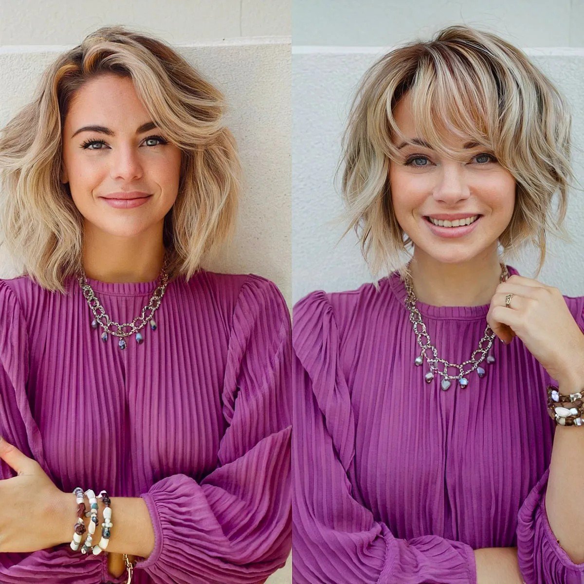 22 Chin-Length Wavy Hair Ideas for Beachy-Chic Look